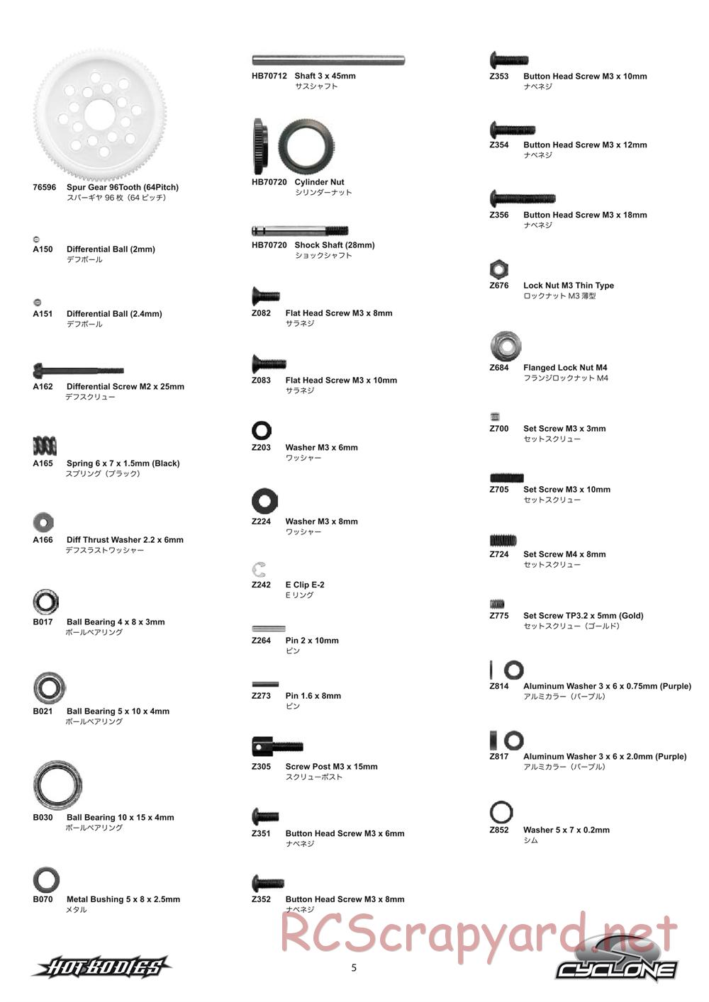 Hot Bodies - Cyclone S - Manual - Page 5