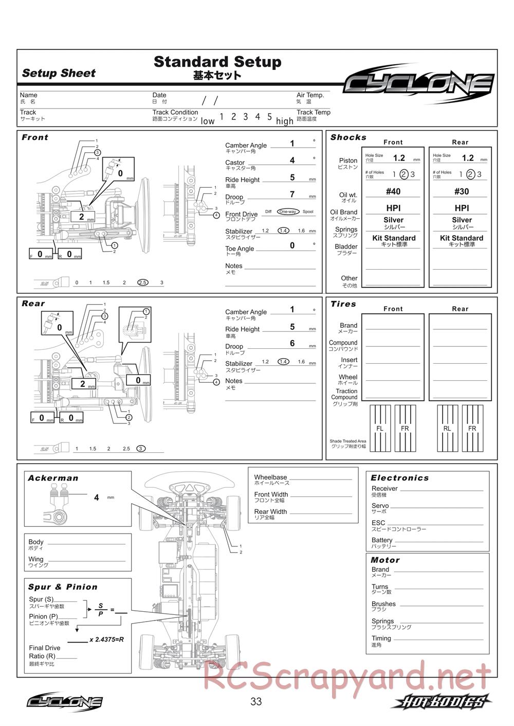 Hot Bodies - Cyclone - Manual - Page 33
