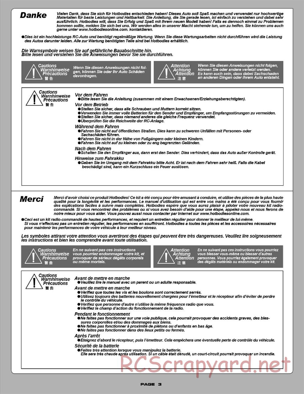 Hot Bodies - D413 - Manual - Page 3