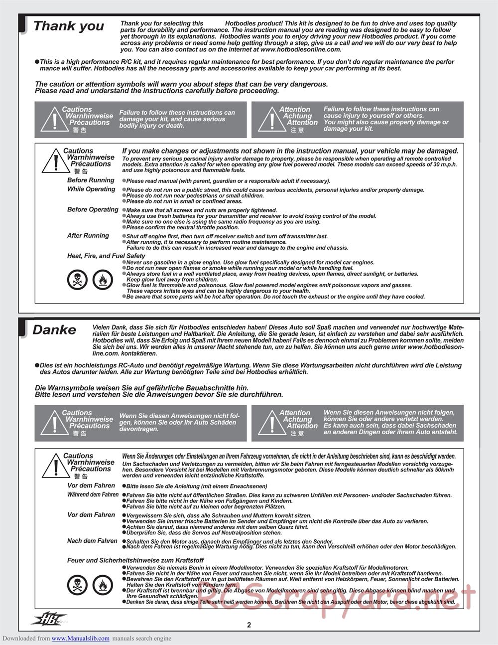 Hot Bodies - D8 - Manual - Page 2