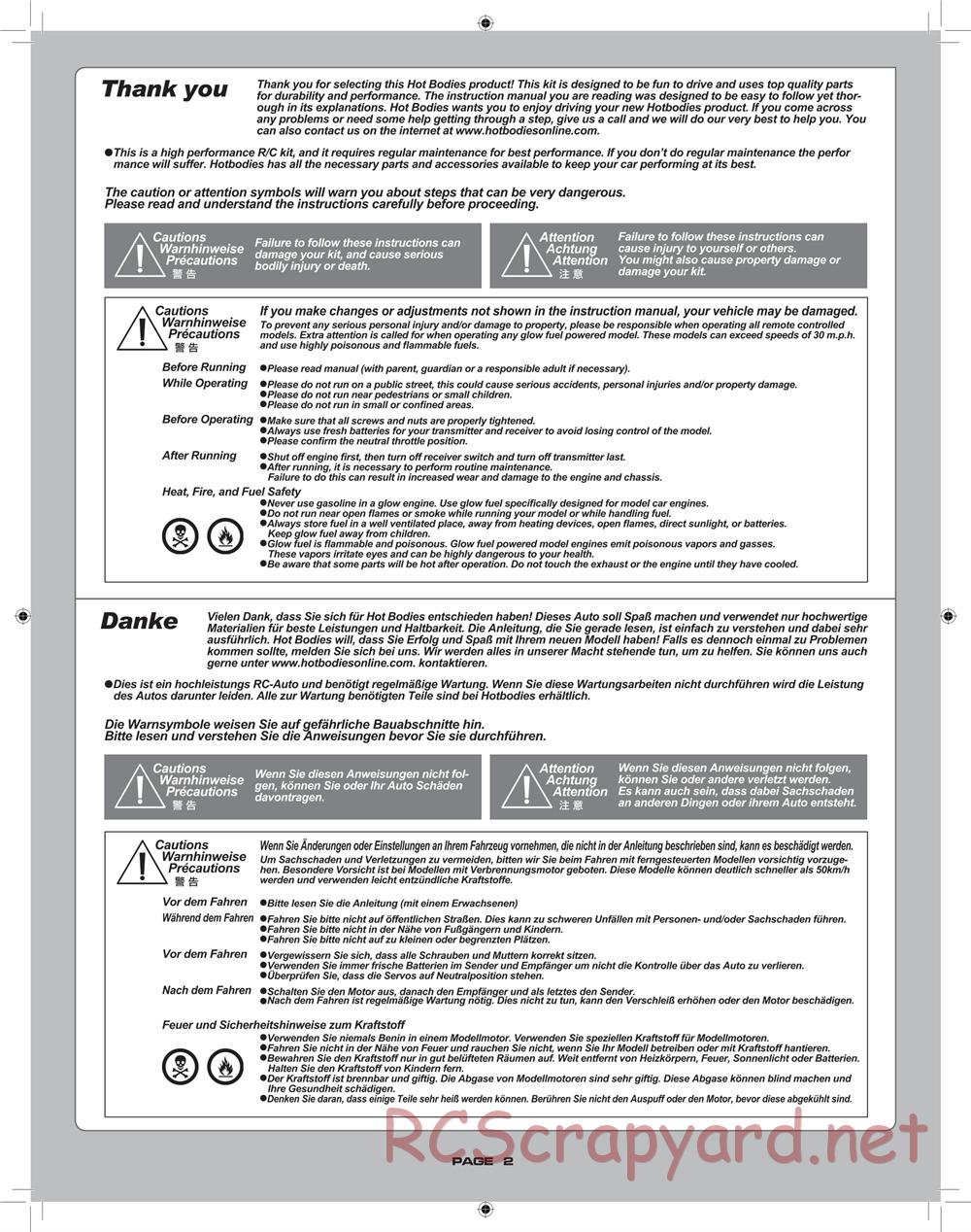 Hot Bodies - D812 - Manual - Page 2