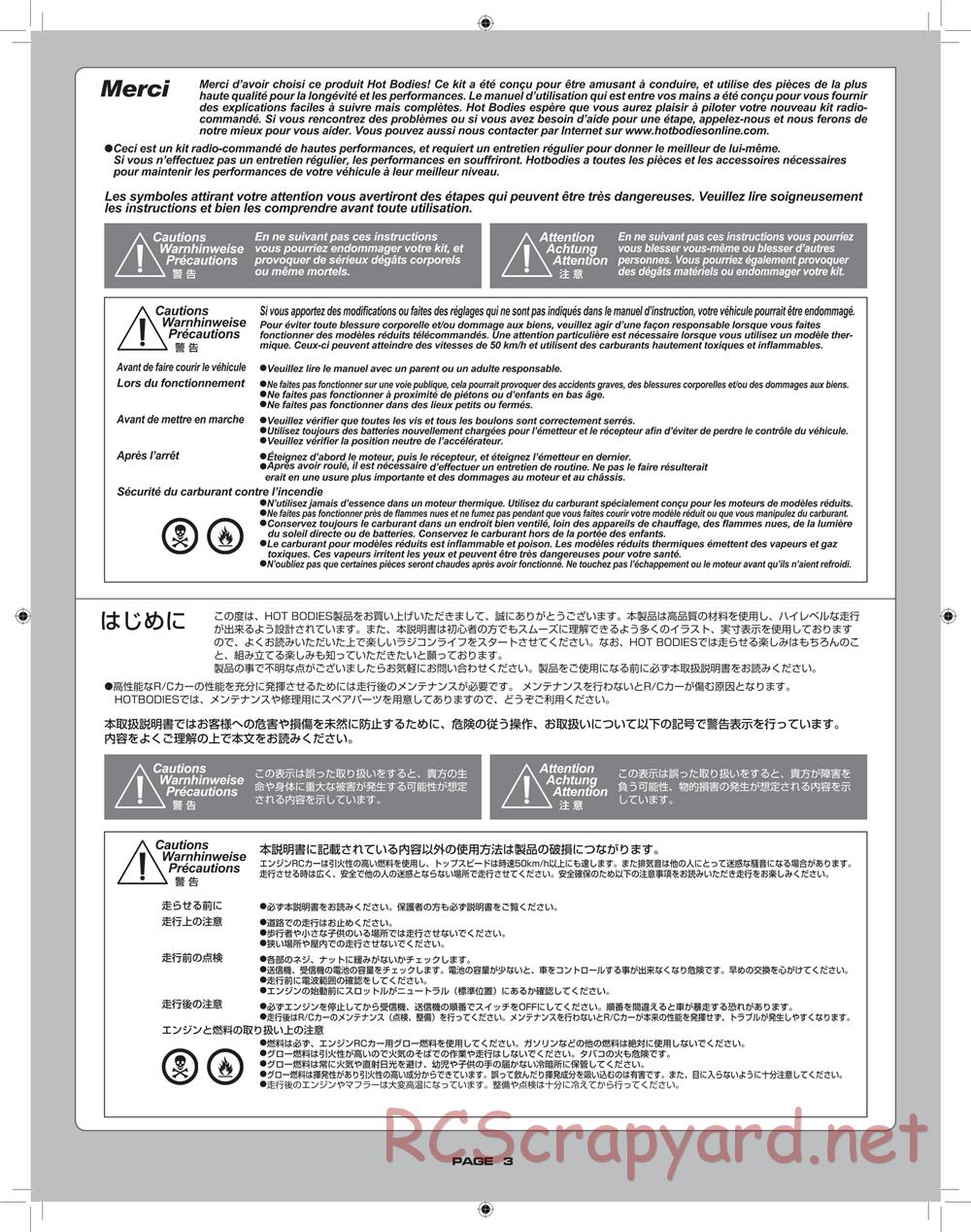 Hot Bodies - D812 - Manual - Page 3