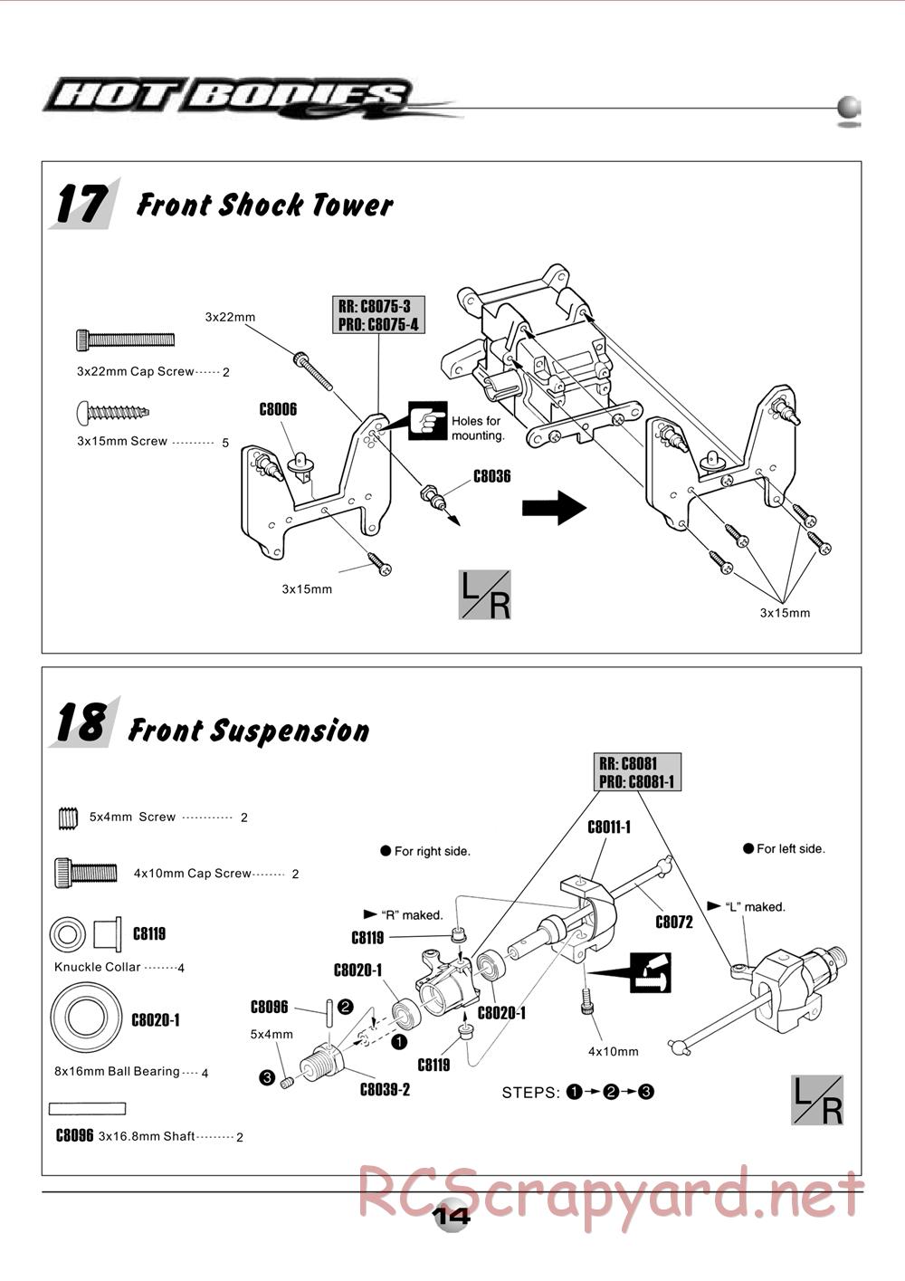 Hot Bodies - Lightning 2 RR / Pro - Manual - Page 16