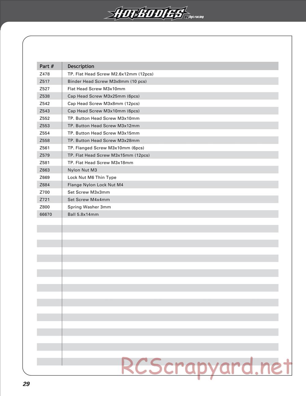 Hot Bodies - Lightning GT10 - Manual - Page 30