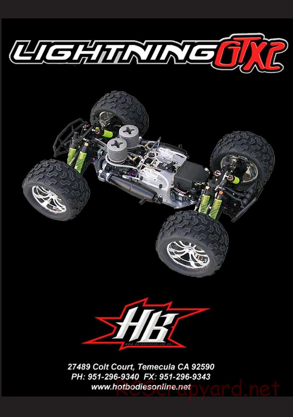 Hot Bodies - Lightning GTX2 - Manual - Page 26
