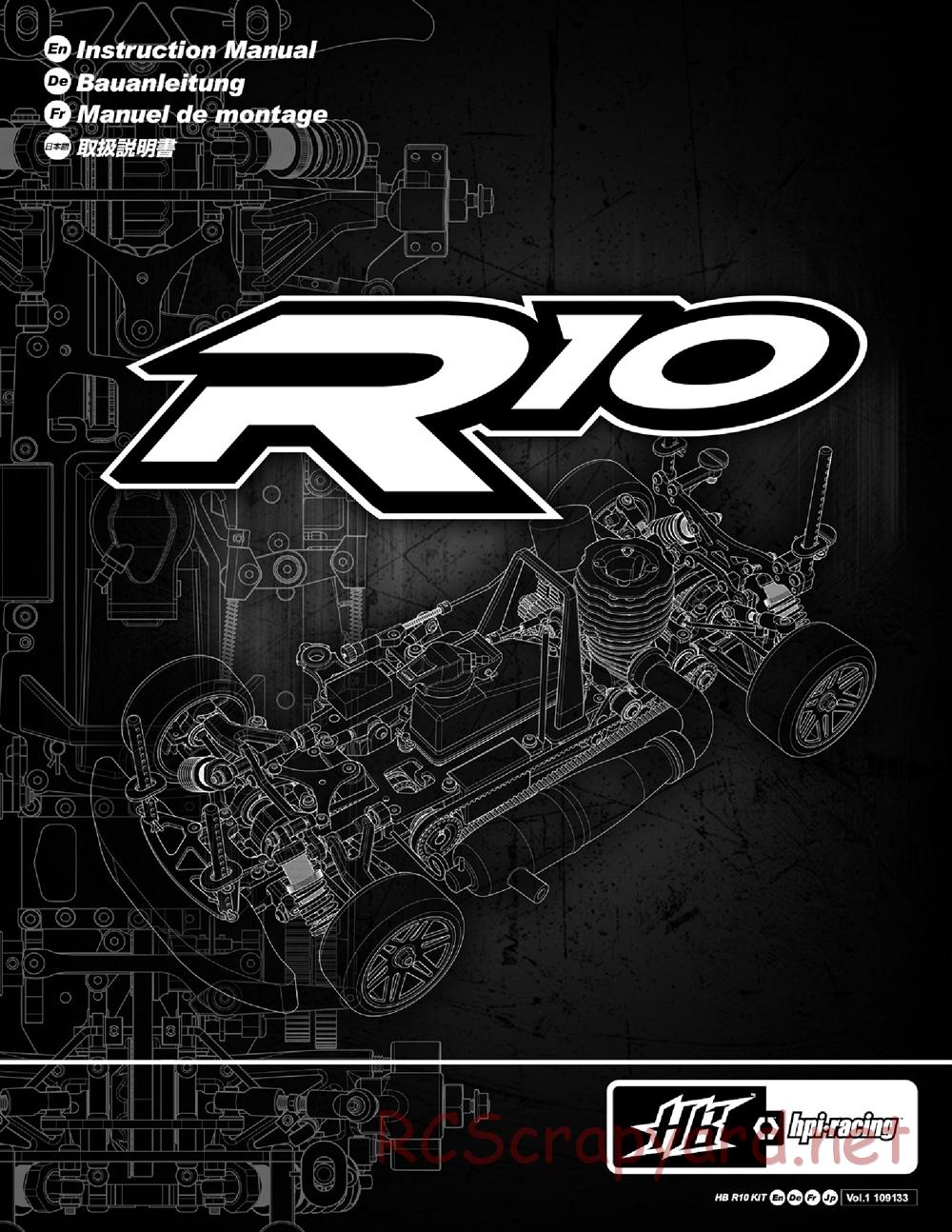 Hot Bodies - R10 Touring Car - Manual - Page 1