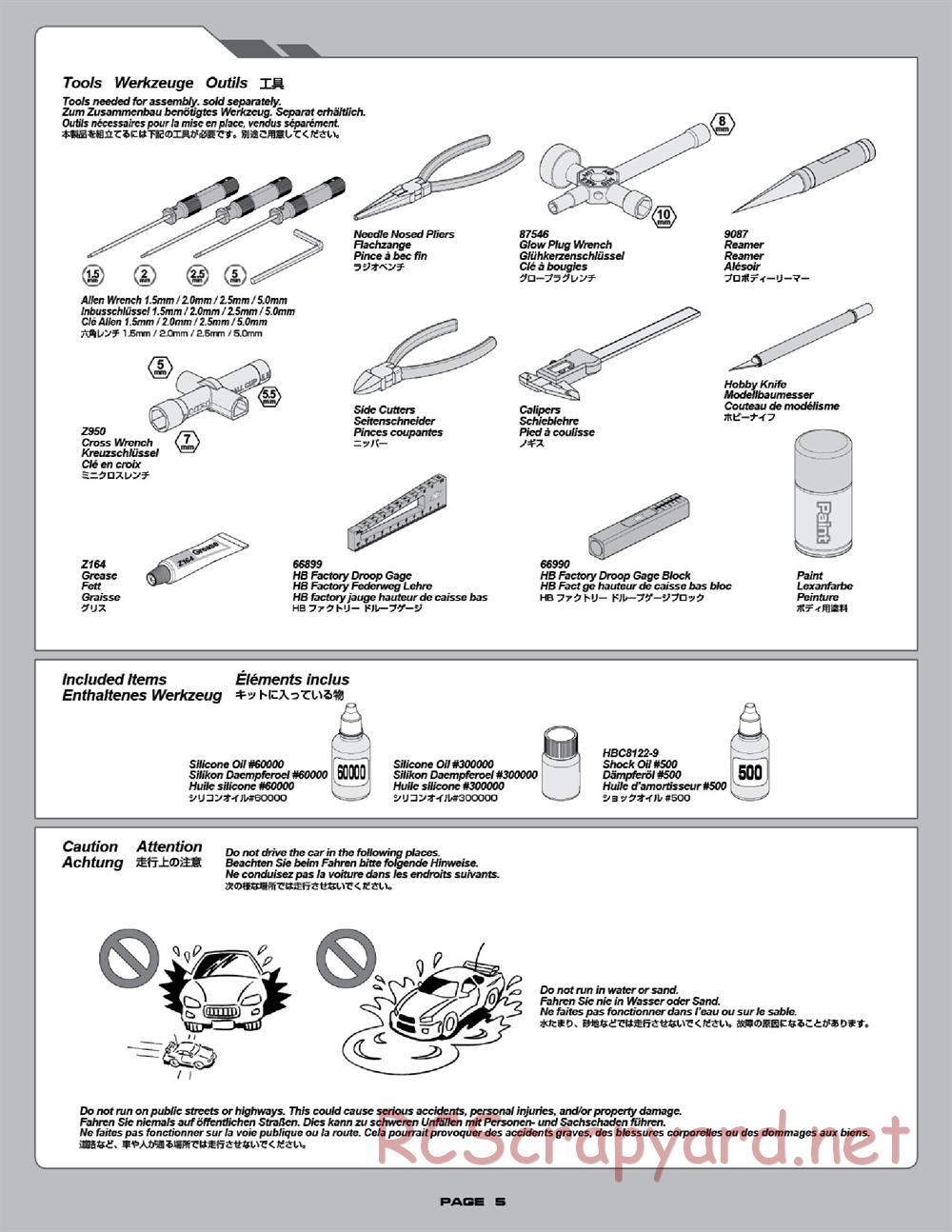 Hot Bodies - R10 Touring Car - Manual - Page 5