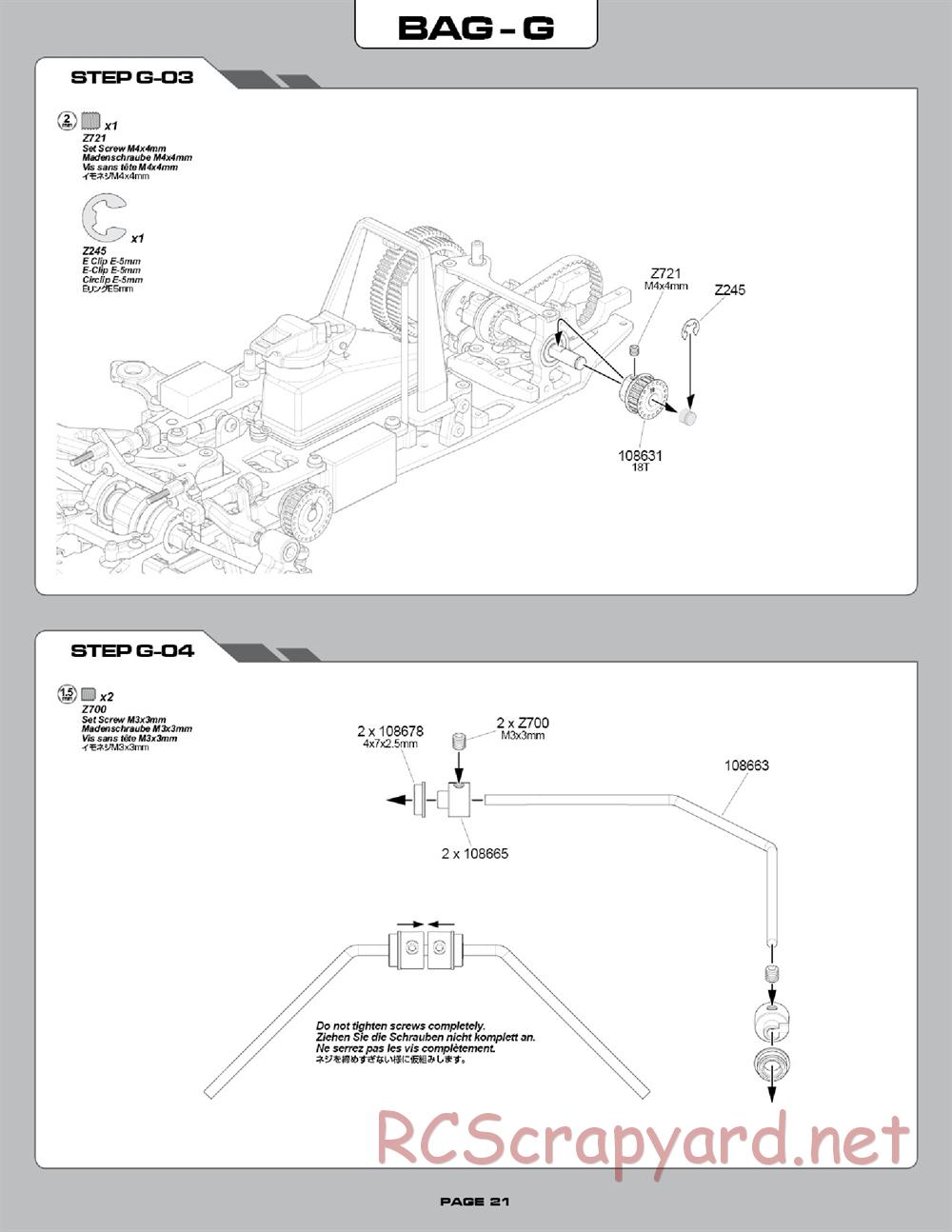 Hot Bodies - R10 Touring Car - Manual - Page 21