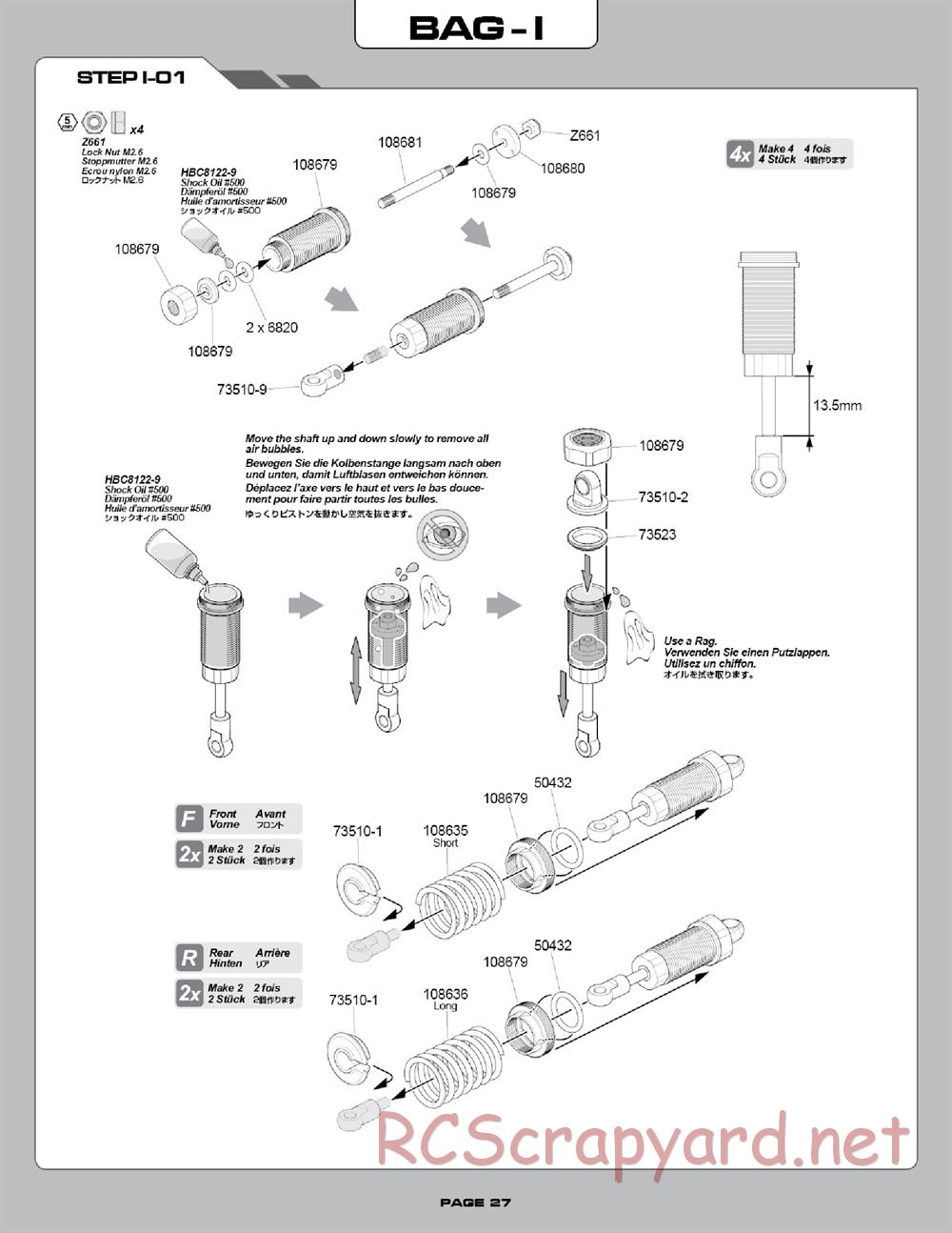 Hot Bodies - R10 Touring Car - Manual - Page 27