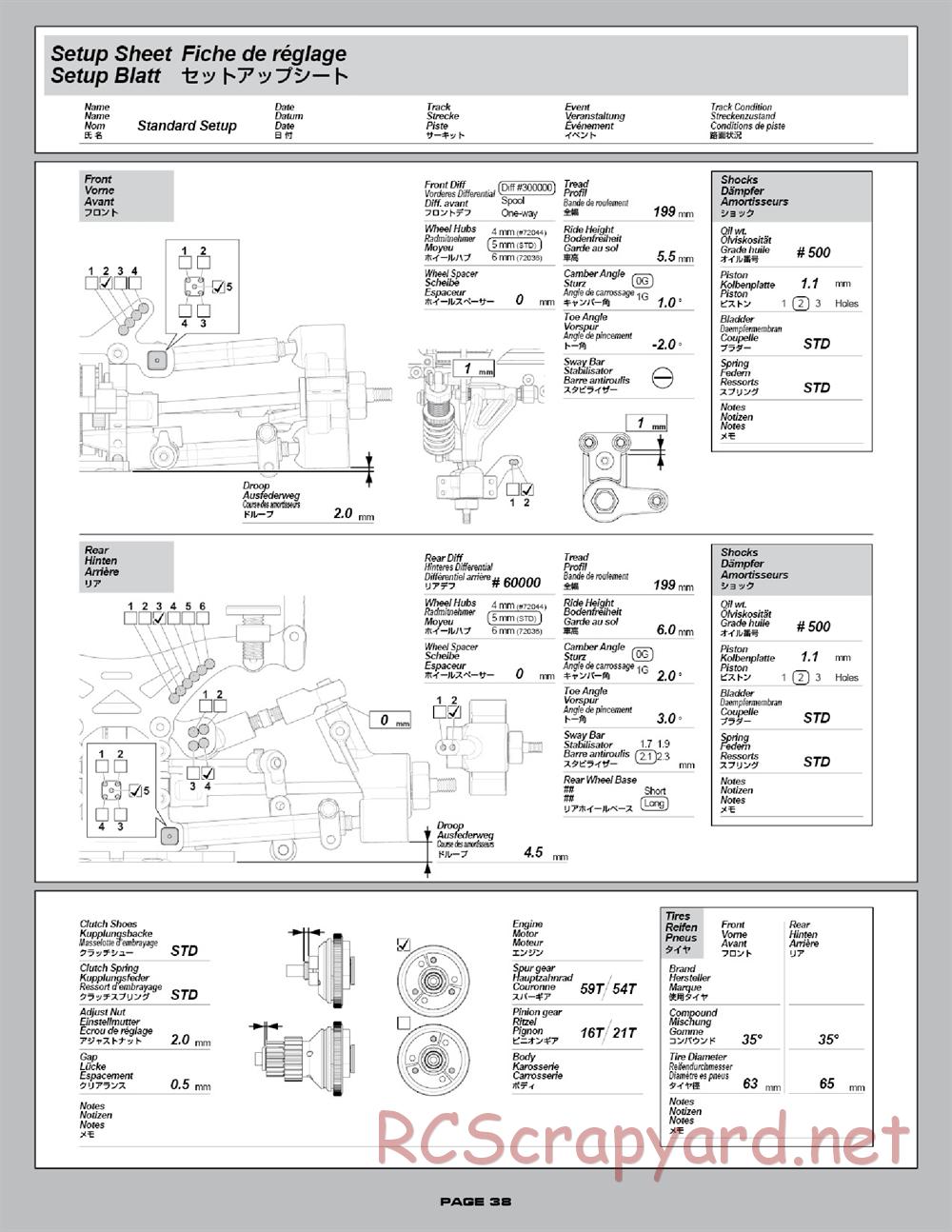 Hot Bodies - R10 Touring Car - Manual - Page 38
