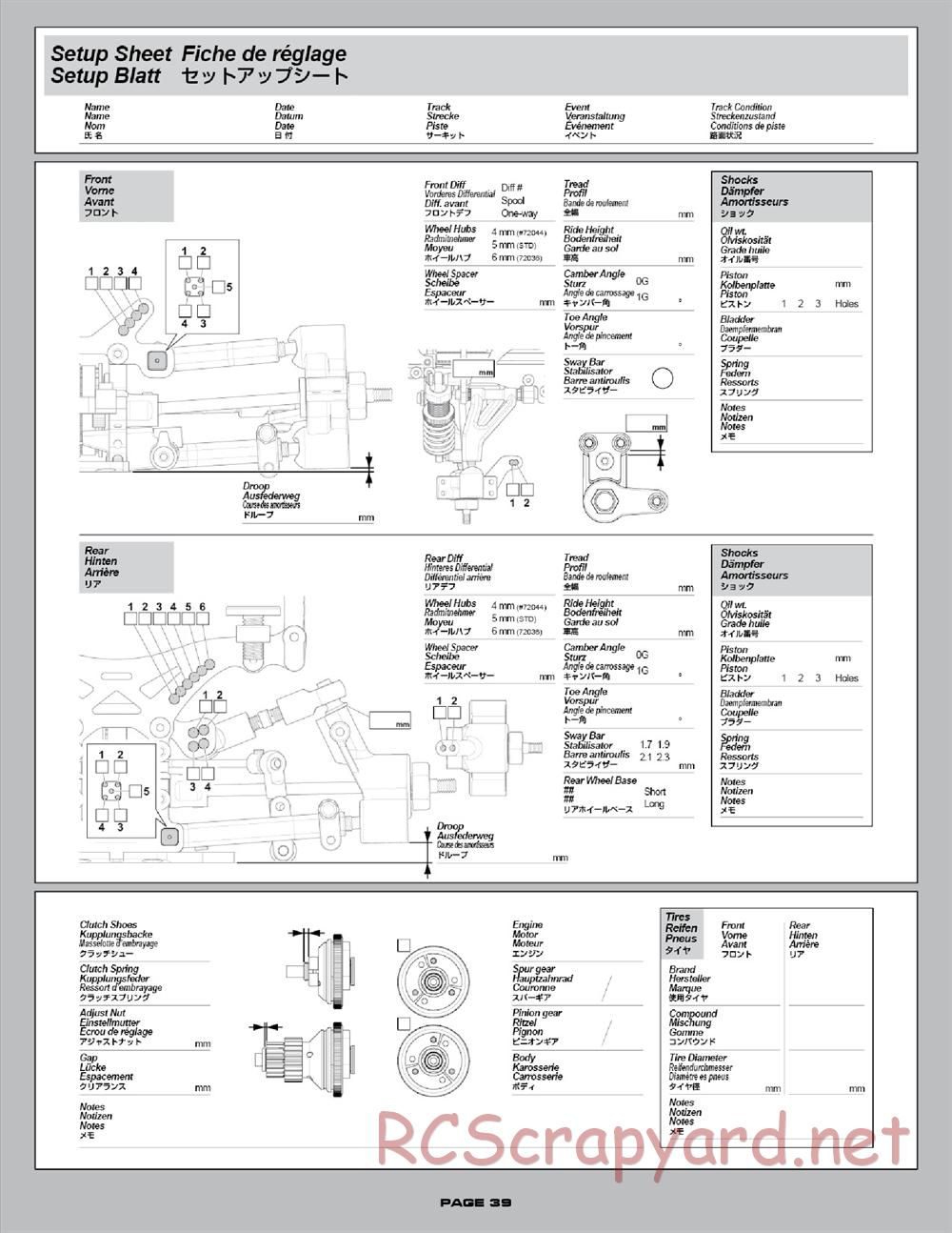 Hot Bodies - R10 Touring Car - Manual - Page 39