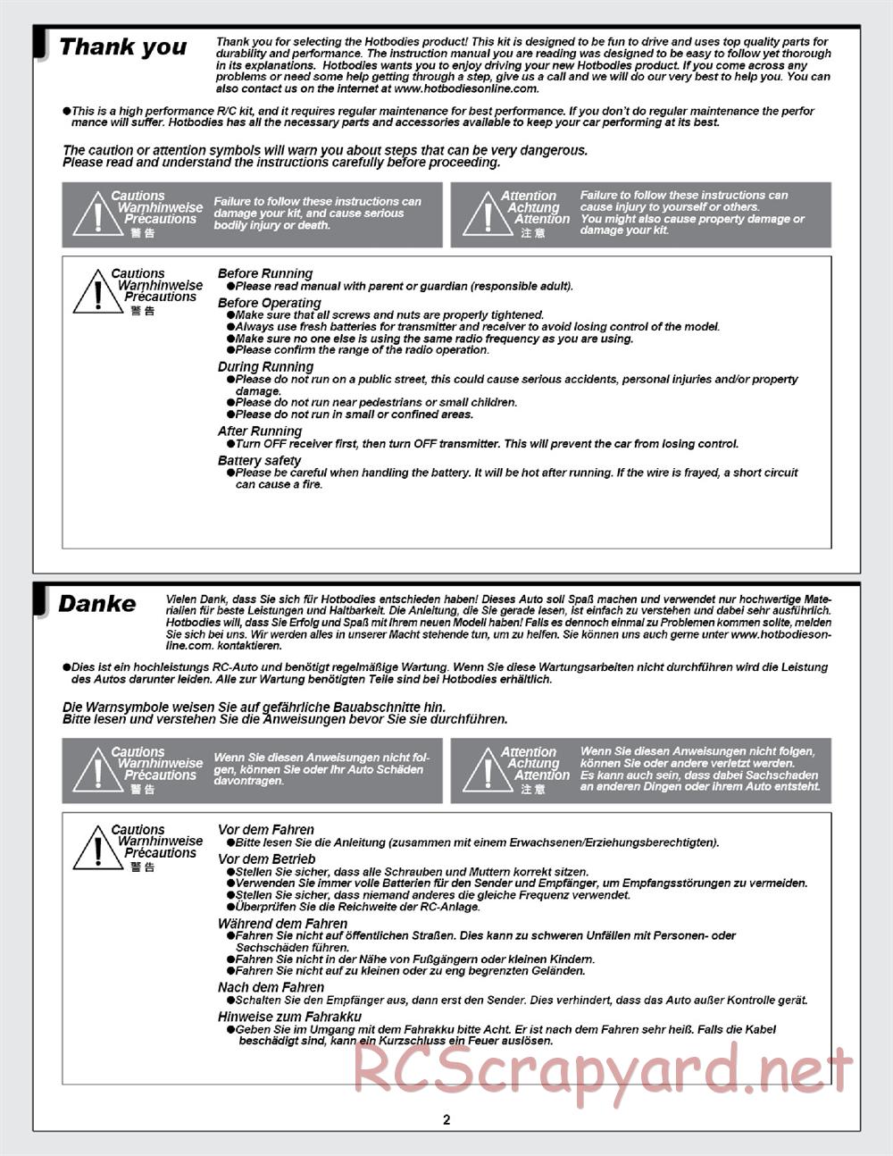Hot Bodies - TC-FD - Manual - Page 2