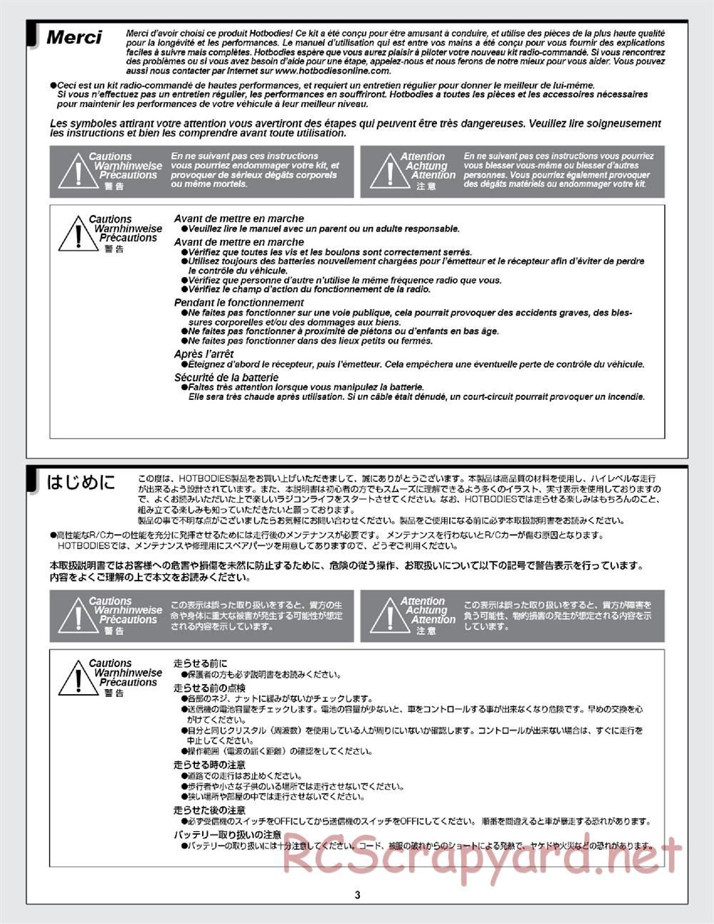 Hot Bodies - TC-FD - Manual - Page 3