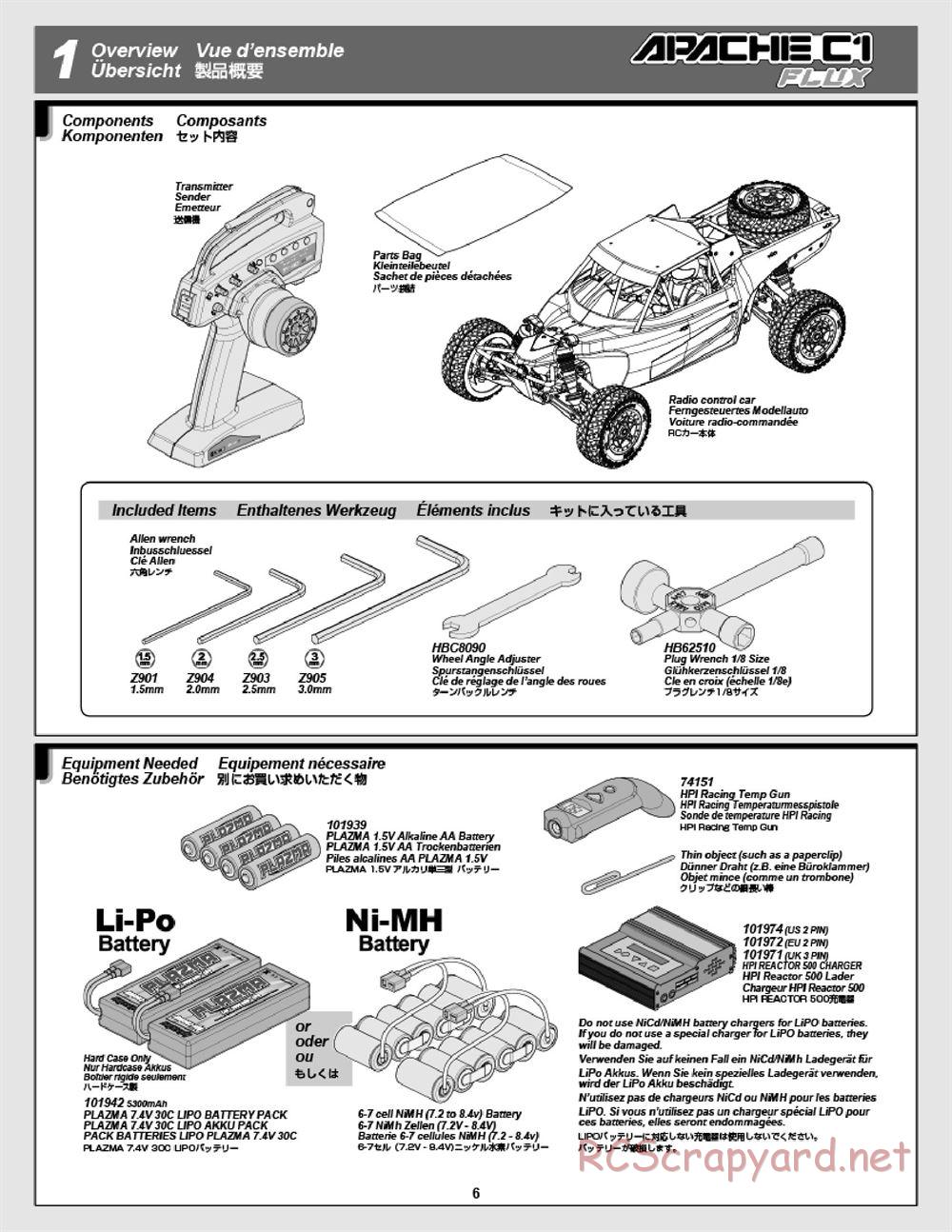 HPI - Apache C1 Flux - Manual - Page 6