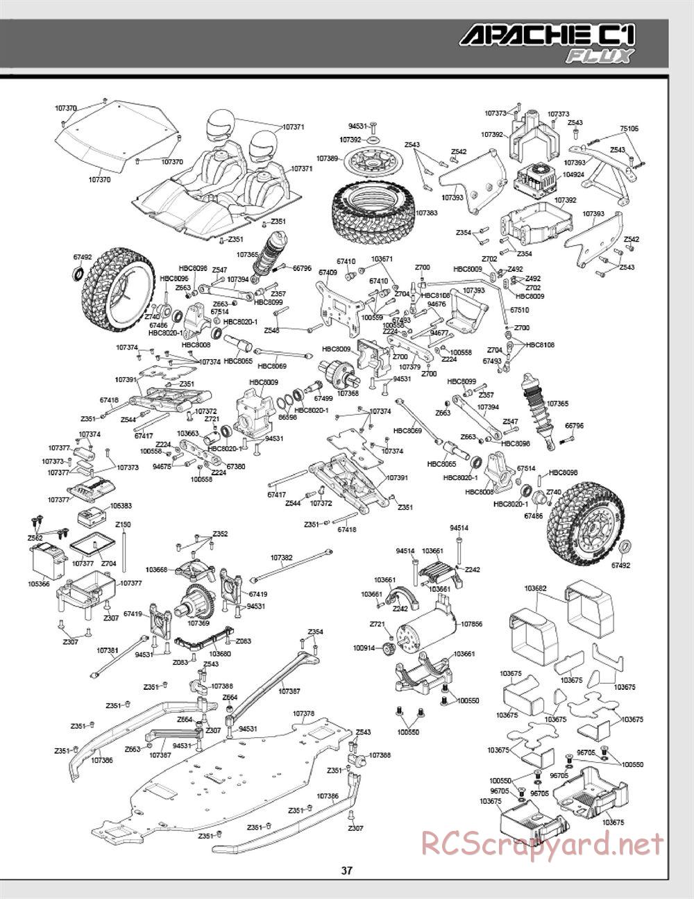 HPI - Apache C1 Flux - Exploded View - Page 37