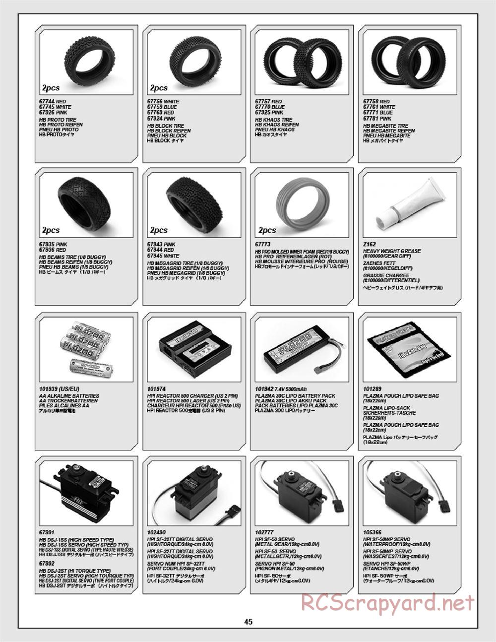 HPI - Apache SC Flux - Exploded View - Page 45