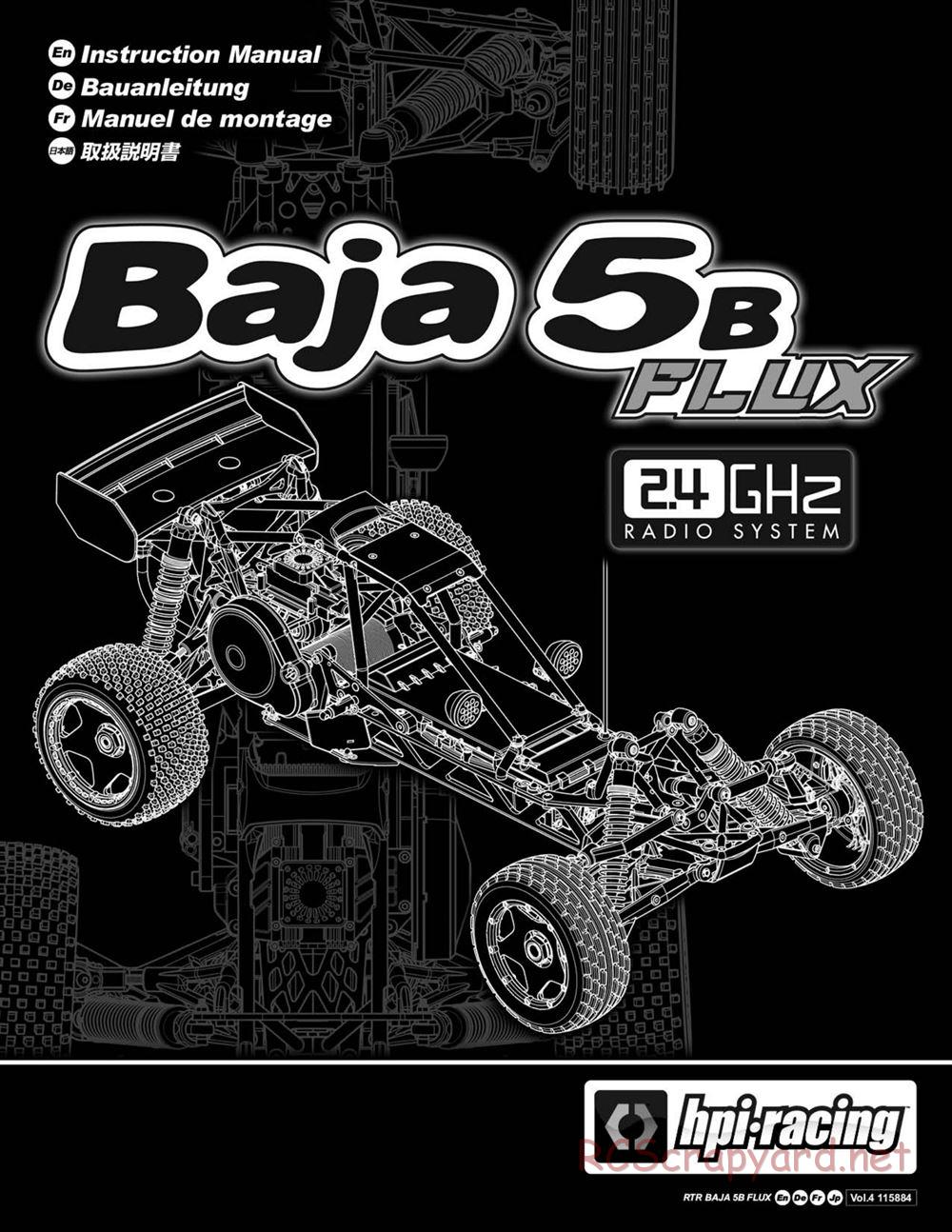 HPI - Baja 5B Flux Buggy - Manual - Page 1