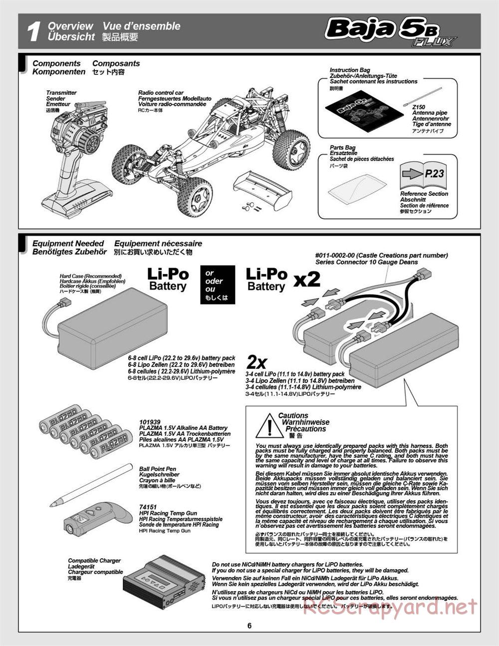 HPI - Baja 5B Flux Buggy - Manual - Page 6