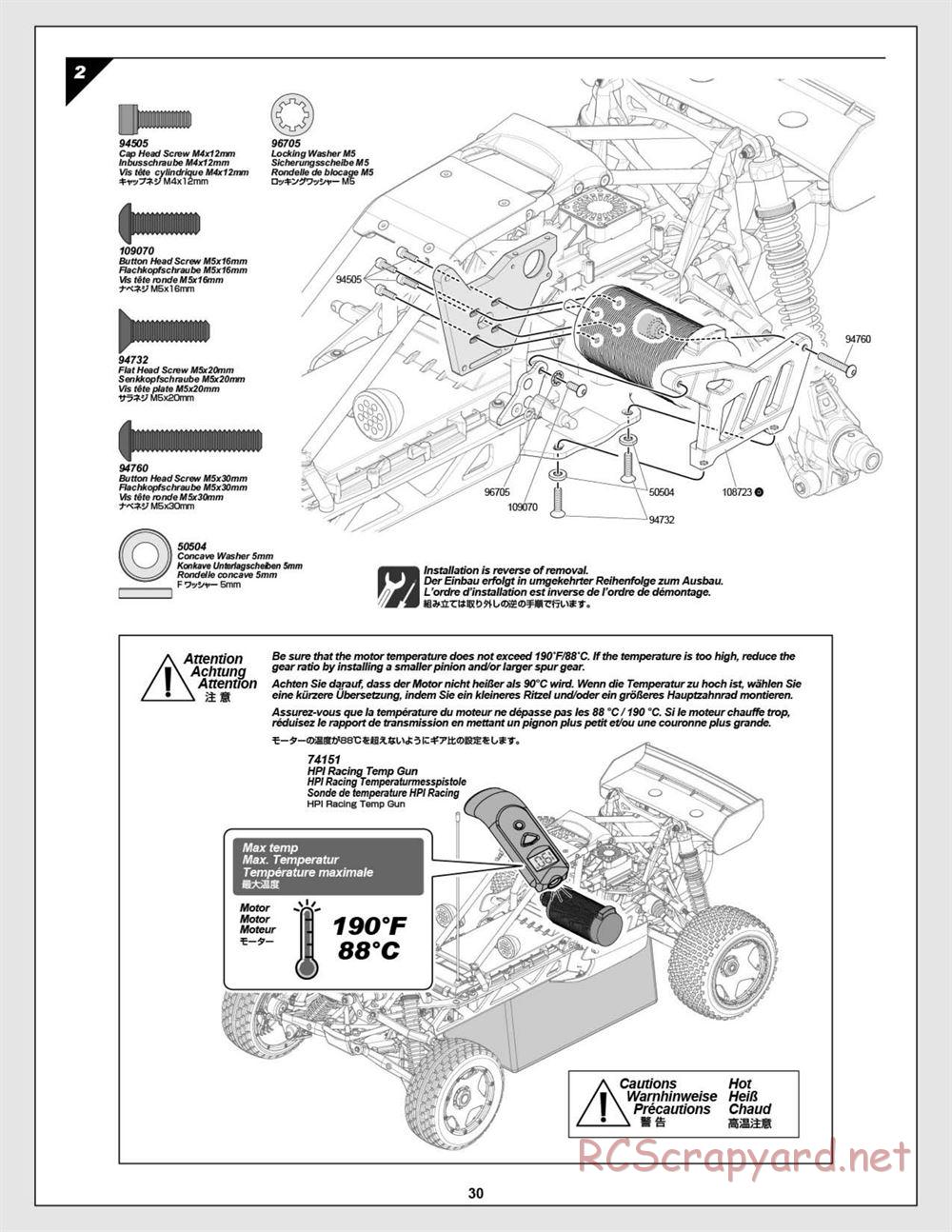 HPI - Baja 5B Flux Buggy - Manual - Page 30