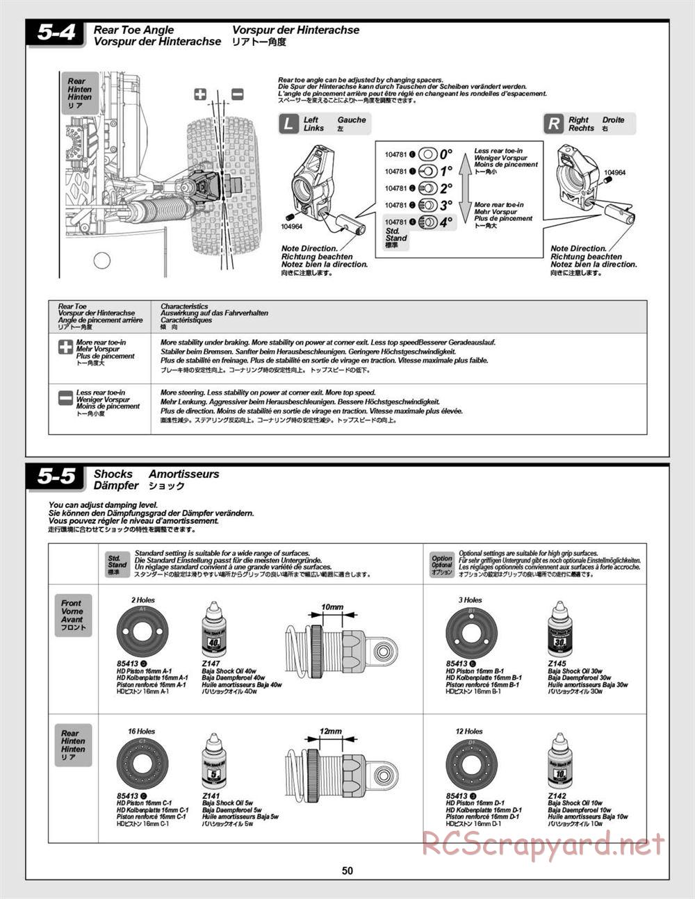 HPI - Baja 5B Flux Buggy - Manual - Page 50