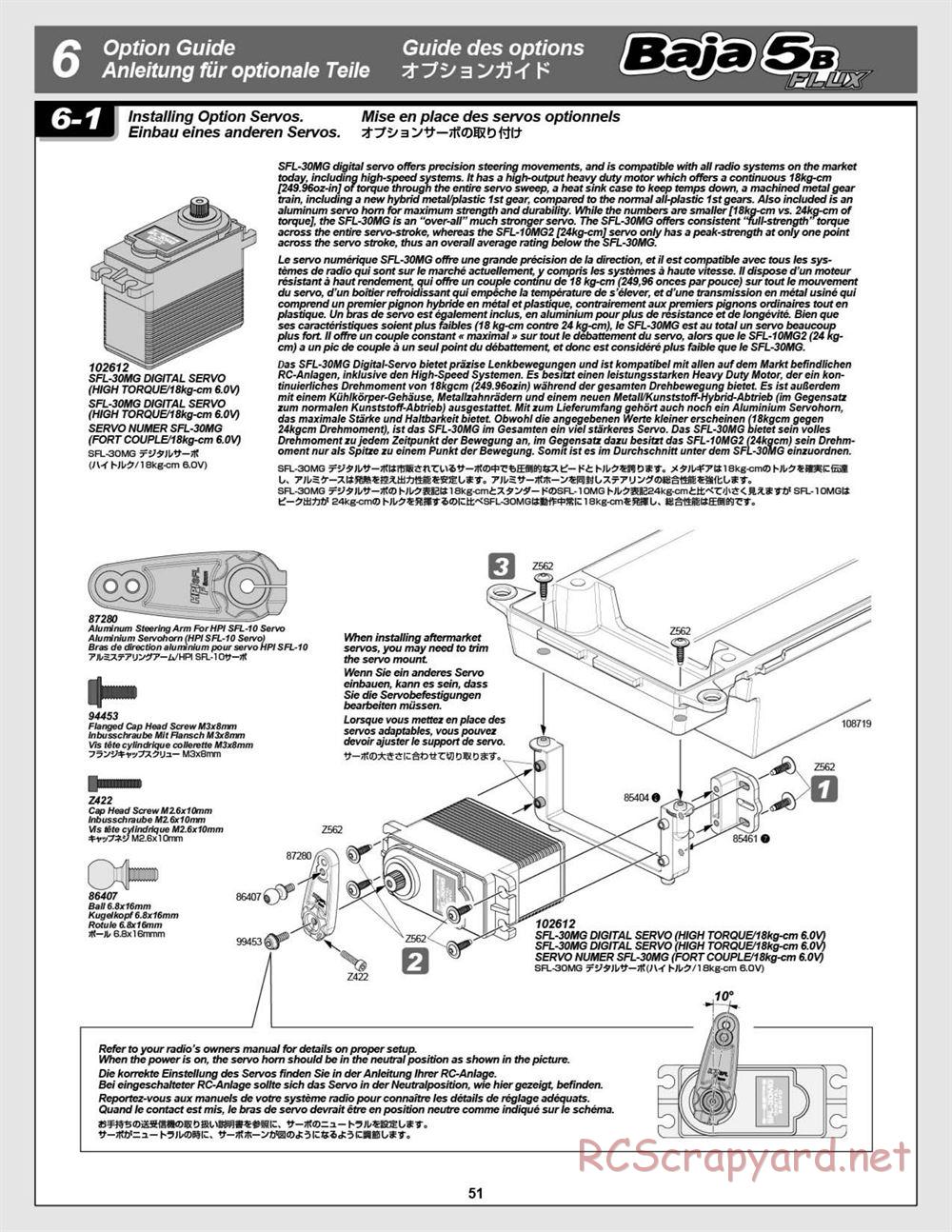 HPI - Baja 5B Flux Buggy - Manual - Page 51