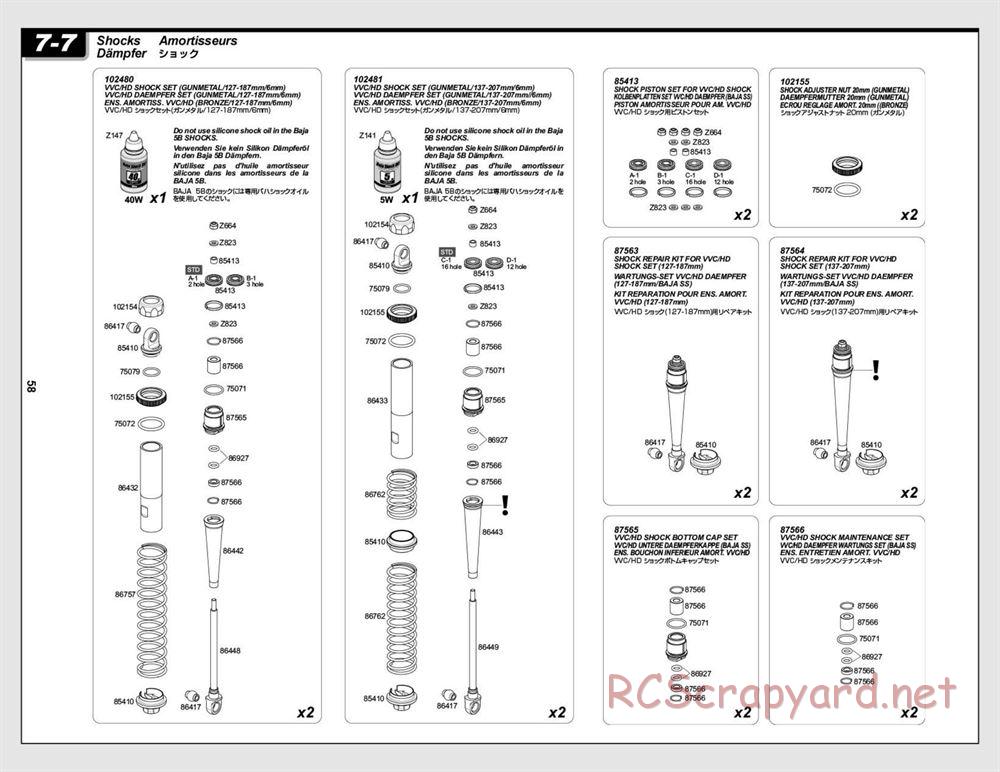 HPI - Baja 5B Flux Buggy - Manual - Page 58