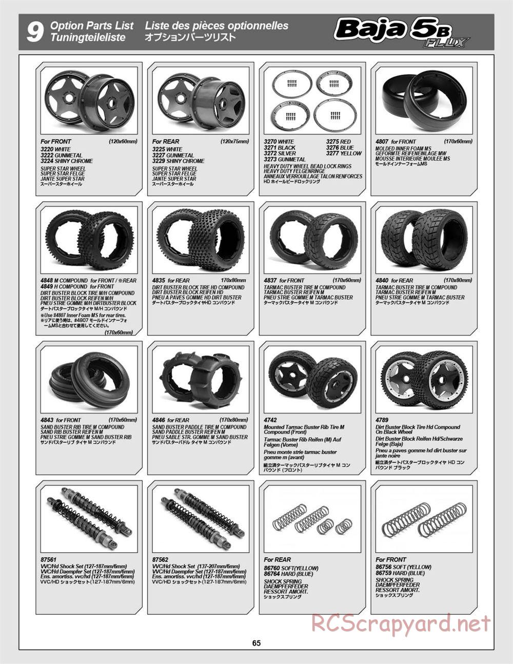 HPI - Baja 5B Flux Buggy - Manual - Page 65