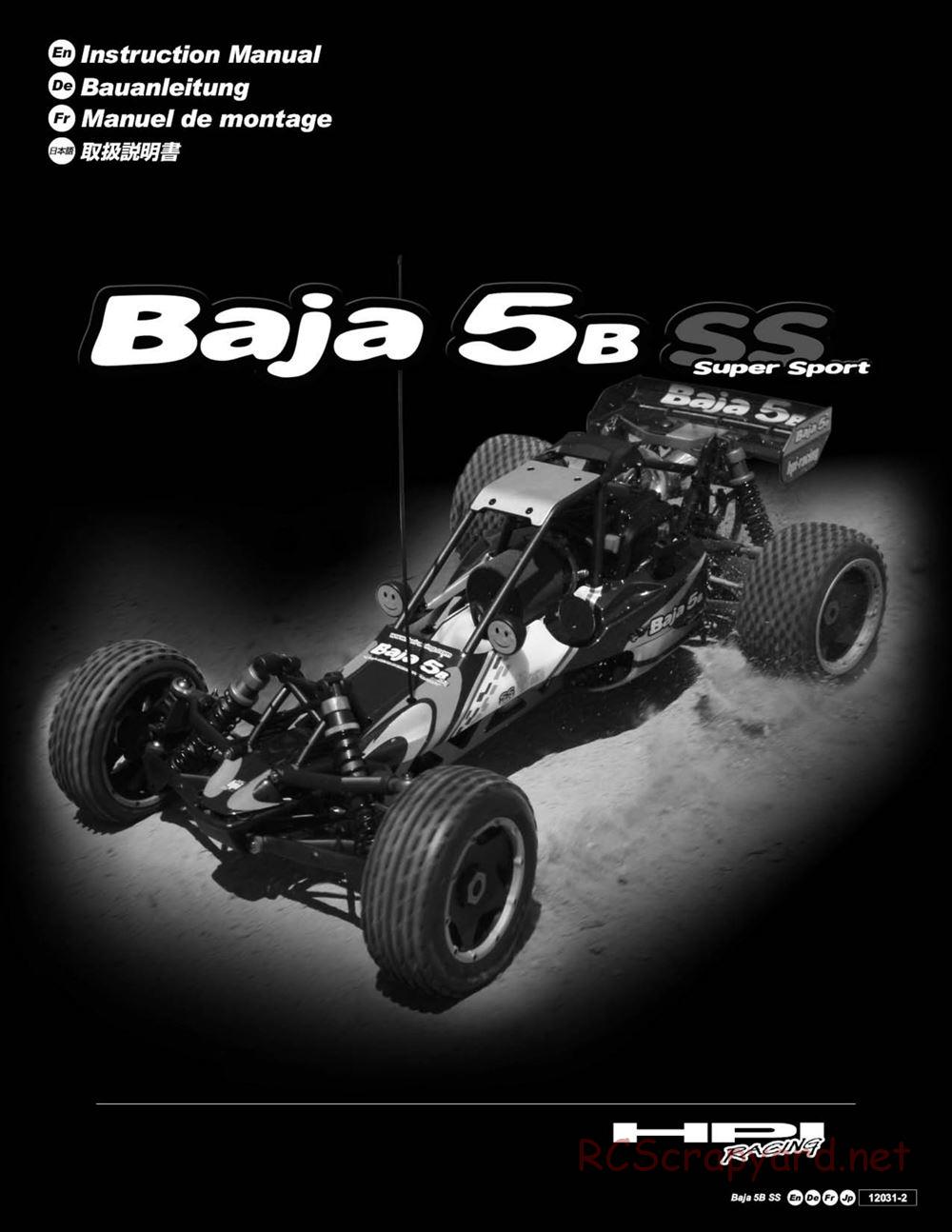 HPI - Baja 5b SS - Manual - Page 1