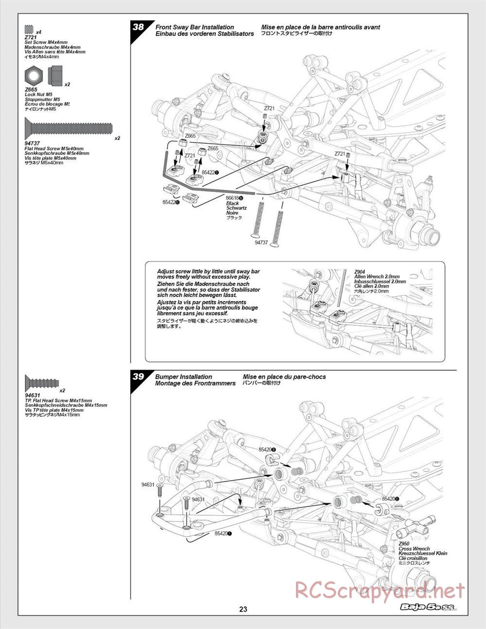 HPI - Baja 5b SS - Manual - Page 23