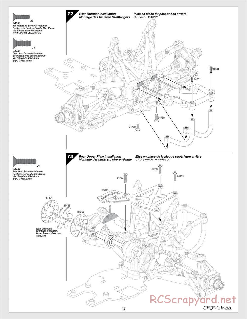 HPI - Baja 5b SS - Manual - Page 37