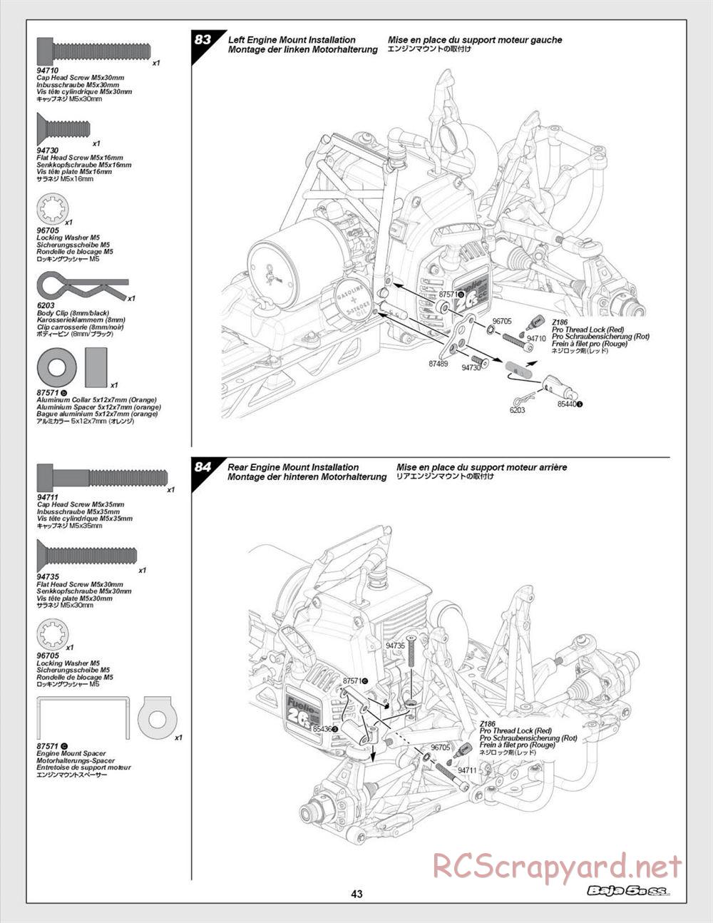 HPI - Baja 5b SS - Manual - Page 43