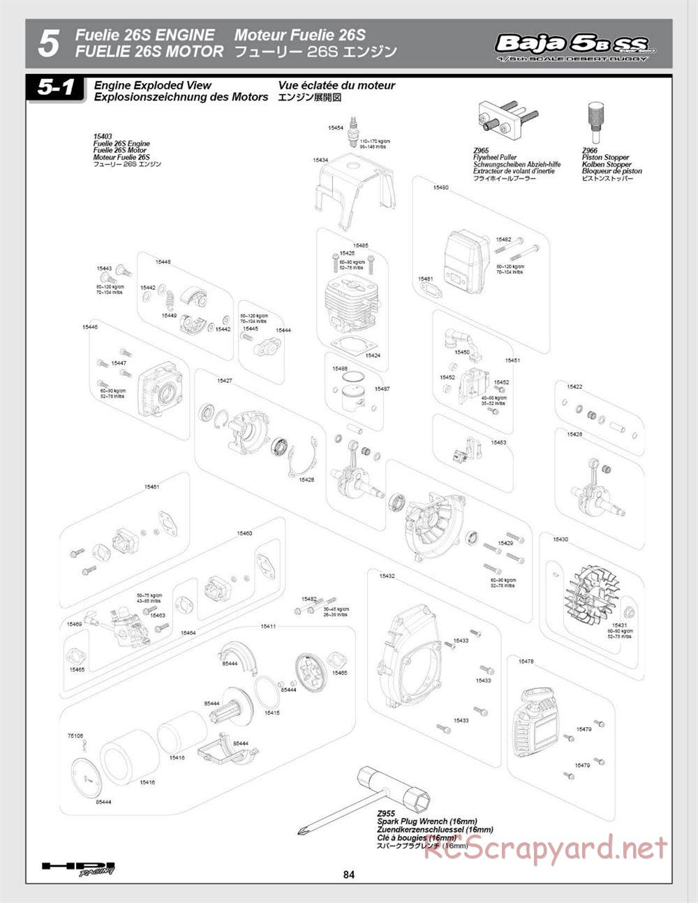 HPI - Baja 5b SS - Manual - Page 84