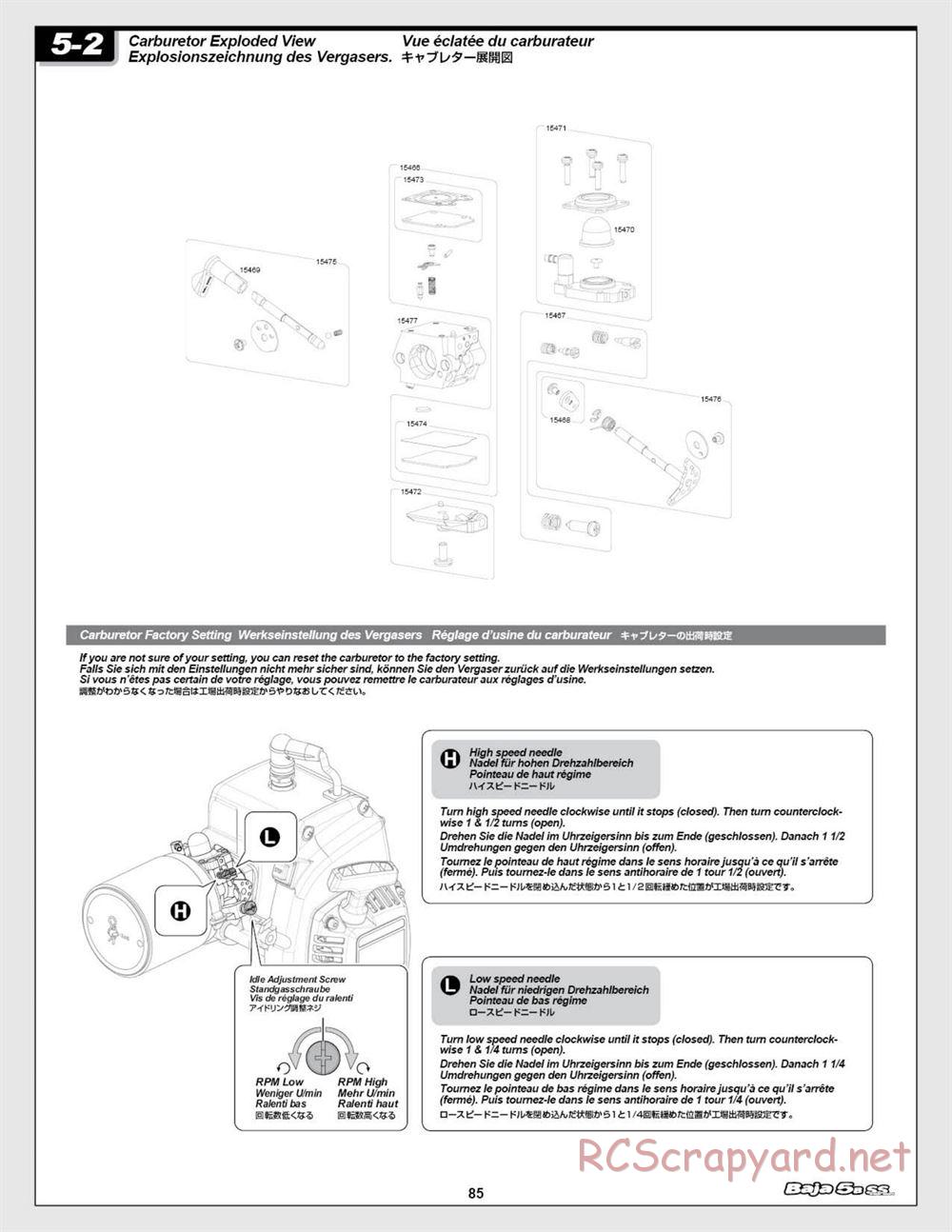 HPI - Baja 5b SS - Manual - Page 85