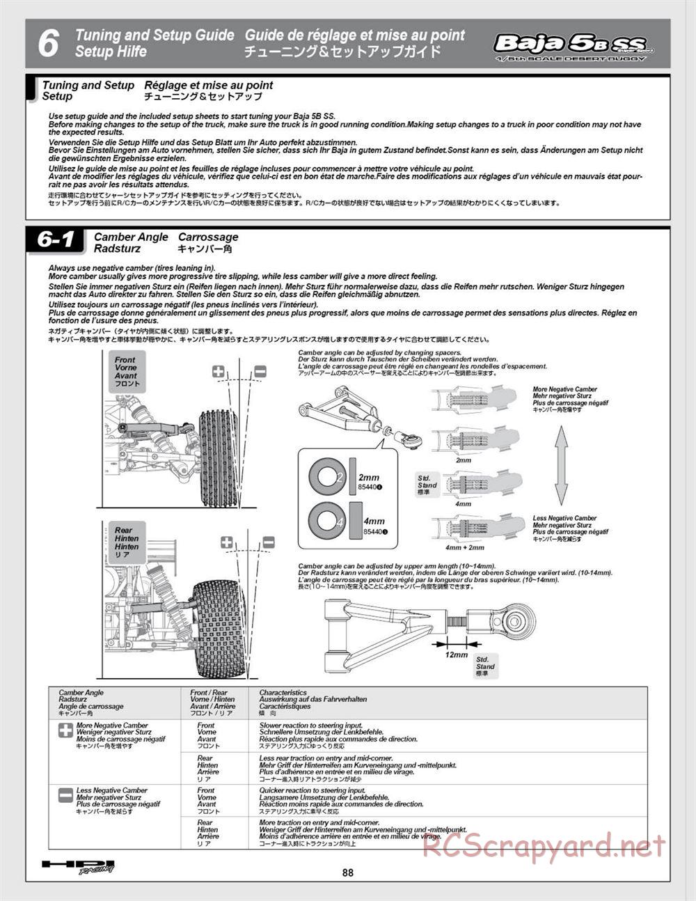 HPI - Baja 5b SS - Manual - Page 88