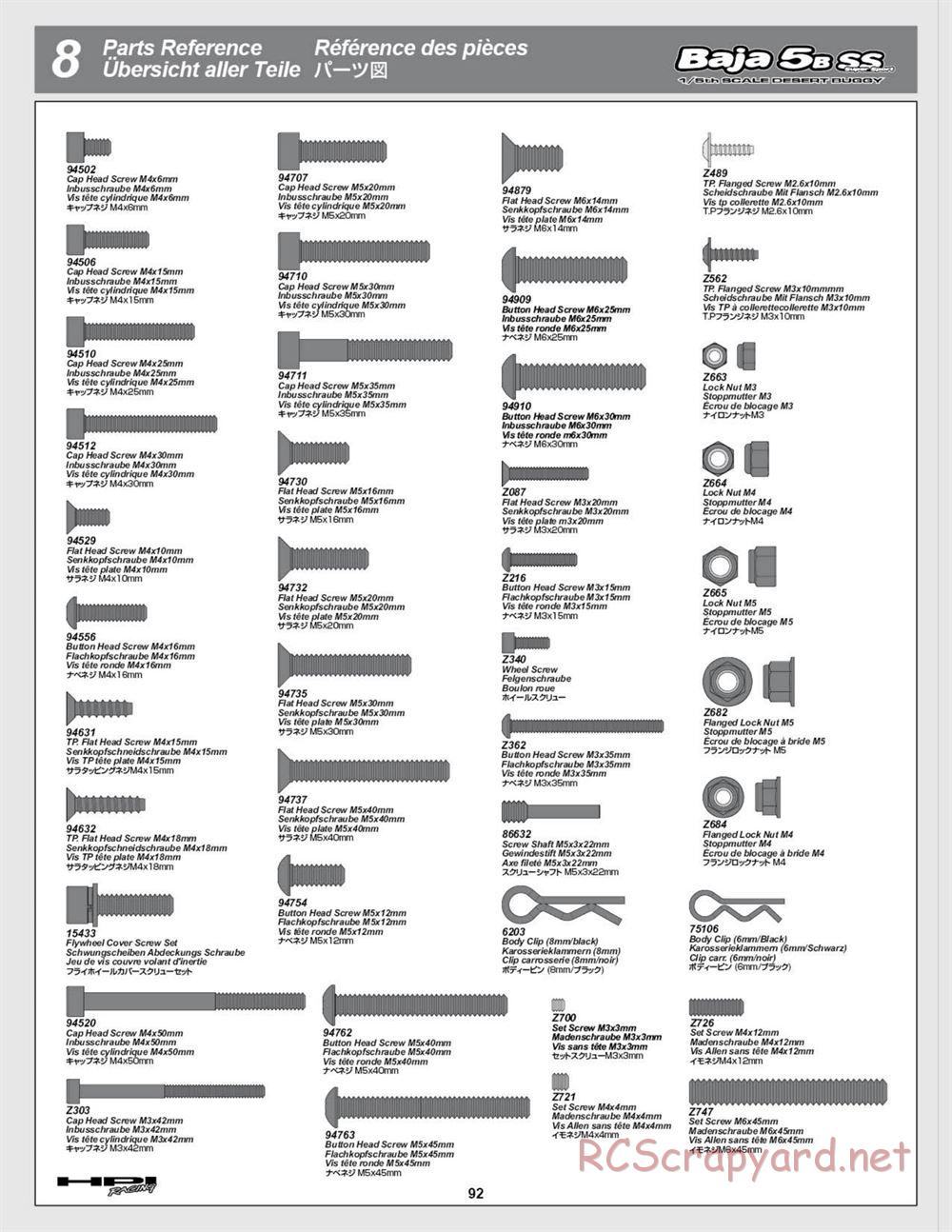 HPI - Baja 5b SS - Manual - Page 92