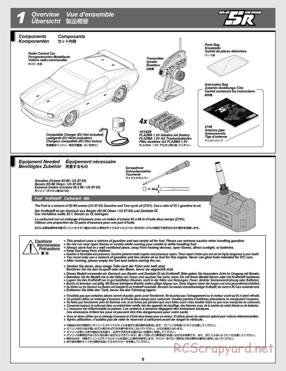 HPI - Baja 5R - Manual - Page 6