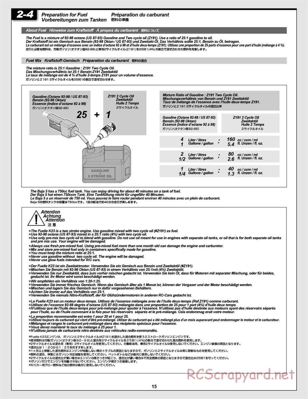 HPI - Baja 5R - Manual - Page 15