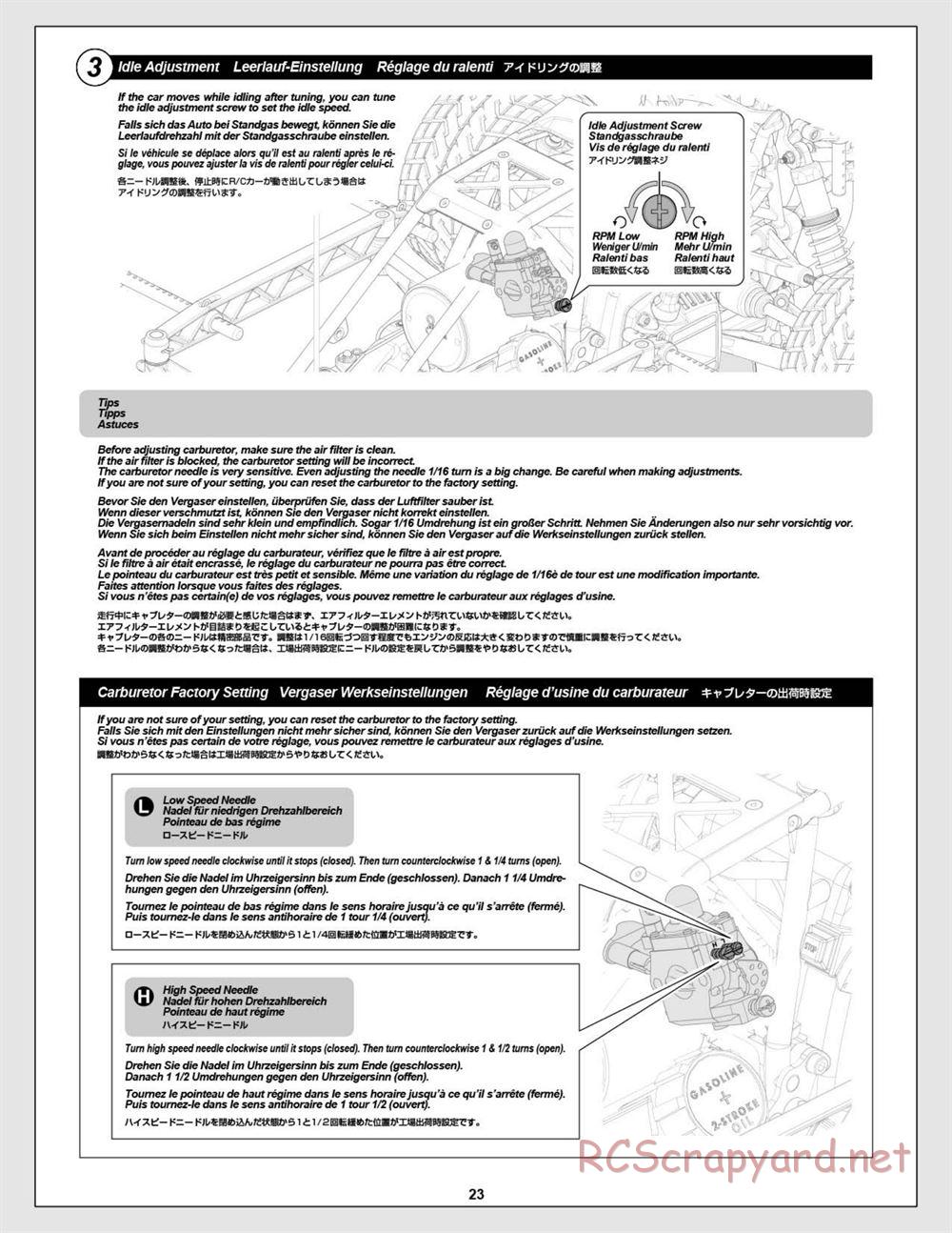 HPI - Baja 5R - Manual - Page 23