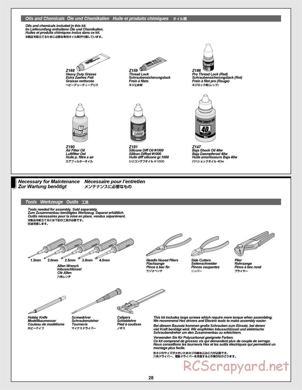 HPI - Baja 5R - Manual - Page 28