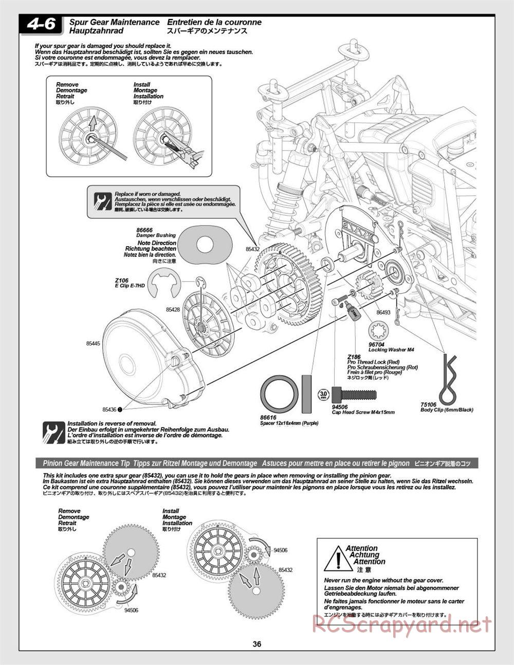 HPI - Baja 5R - Manual - Page 36