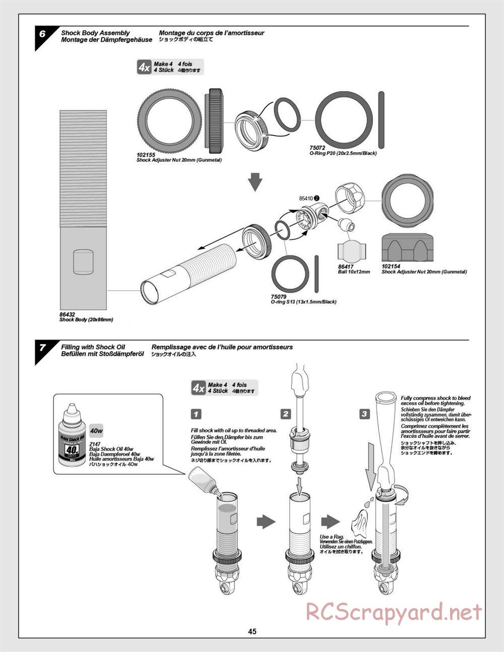 HPI - Baja 5R - Manual - Page 45