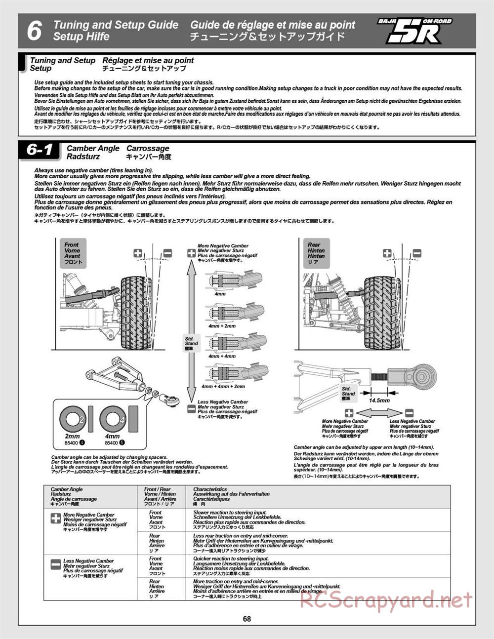 HPI - Baja 5R - Manual - Page 68