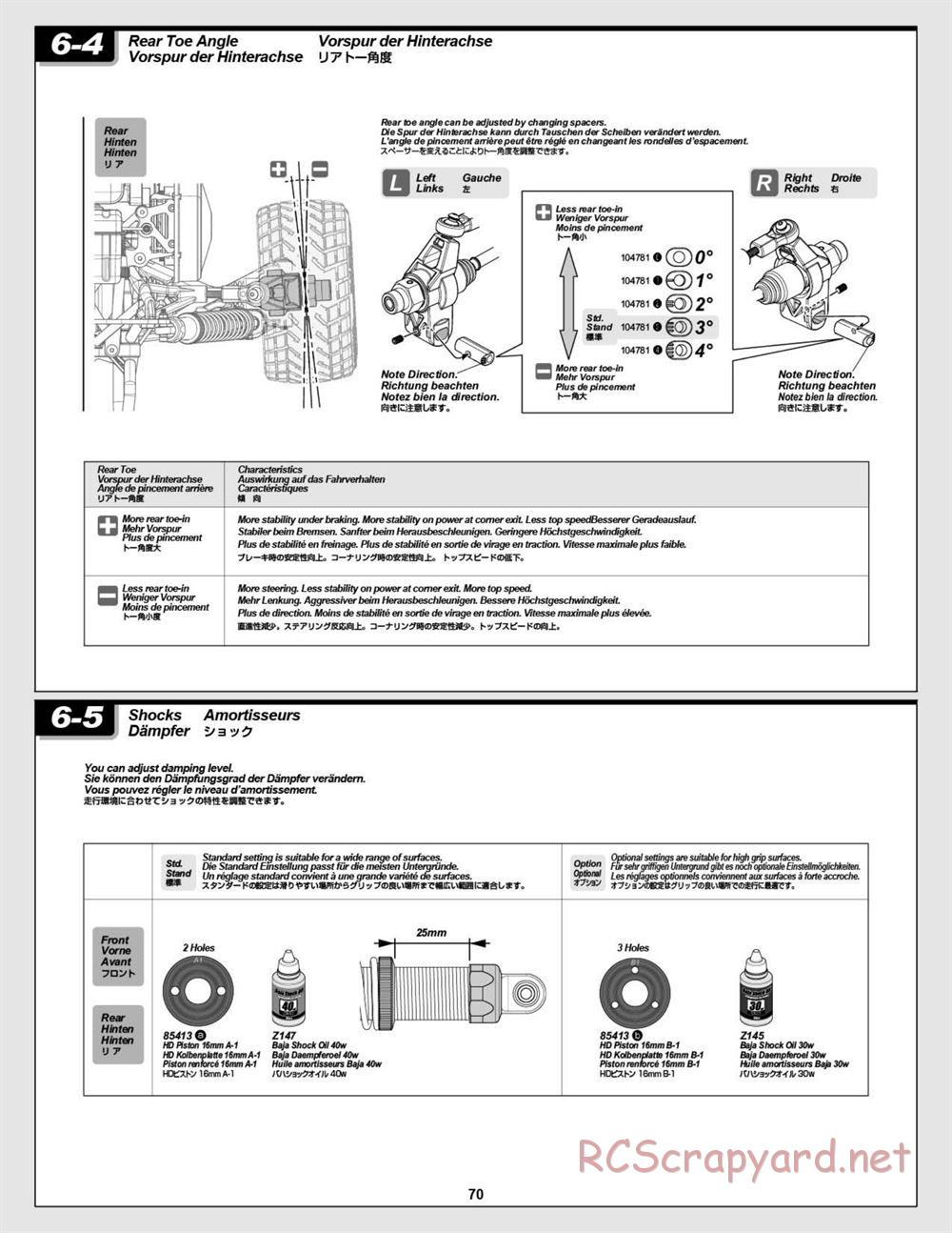 HPI - Baja 5R - Manual - Page 70