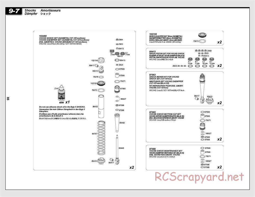 HPI - Baja 5R - Exploded View - Page 86