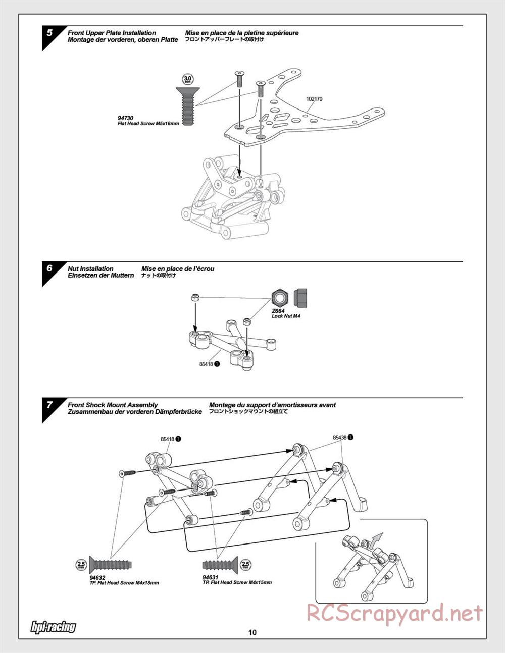HPI - Baja 5SC SS - Exploded View - Page 10
