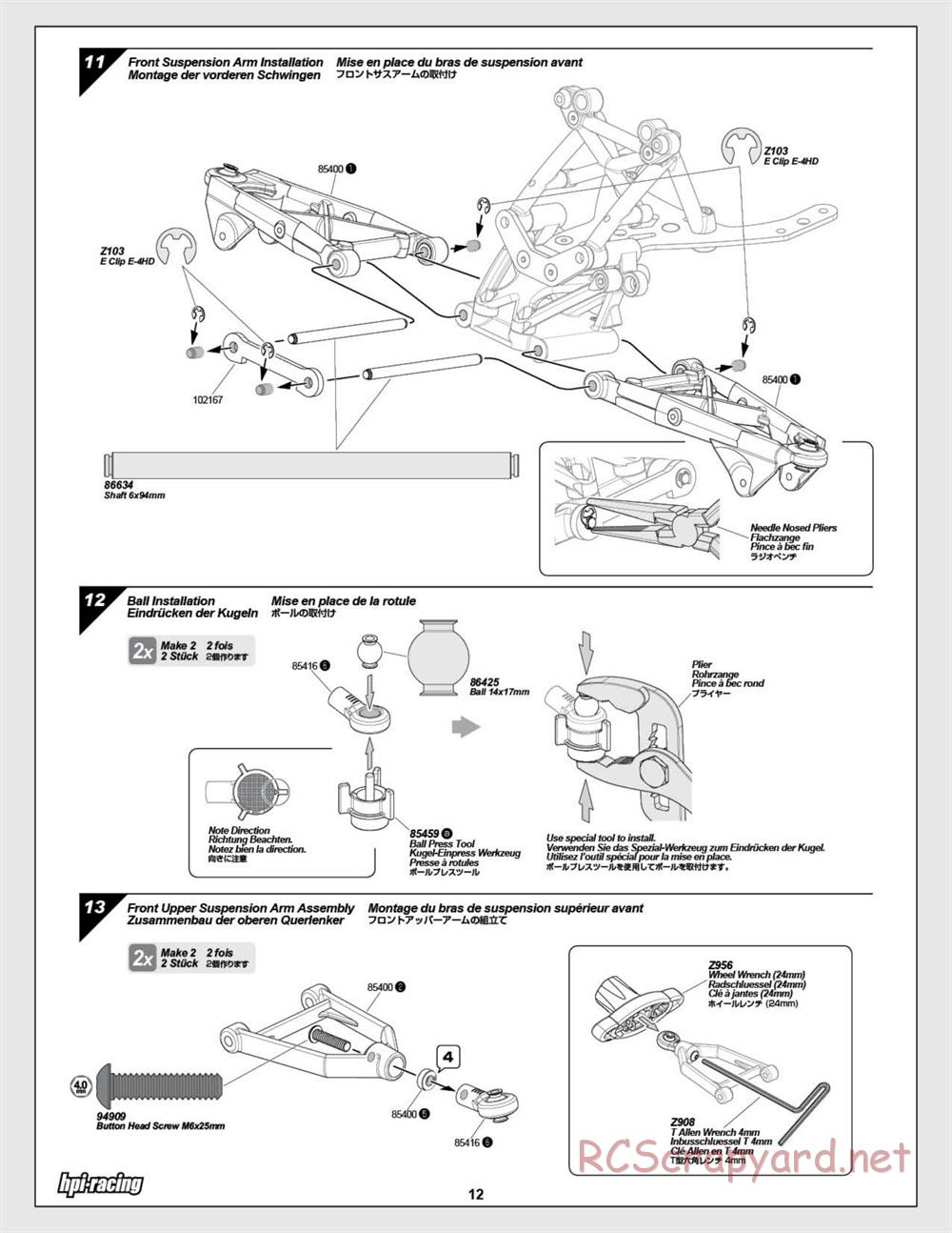 HPI - Baja 5SC SS - Exploded View - Page 12