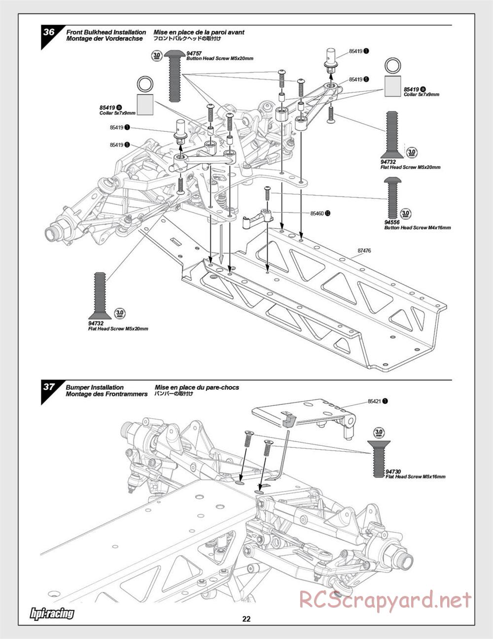 HPI - Baja 5SC SS - Exploded View - Page 22