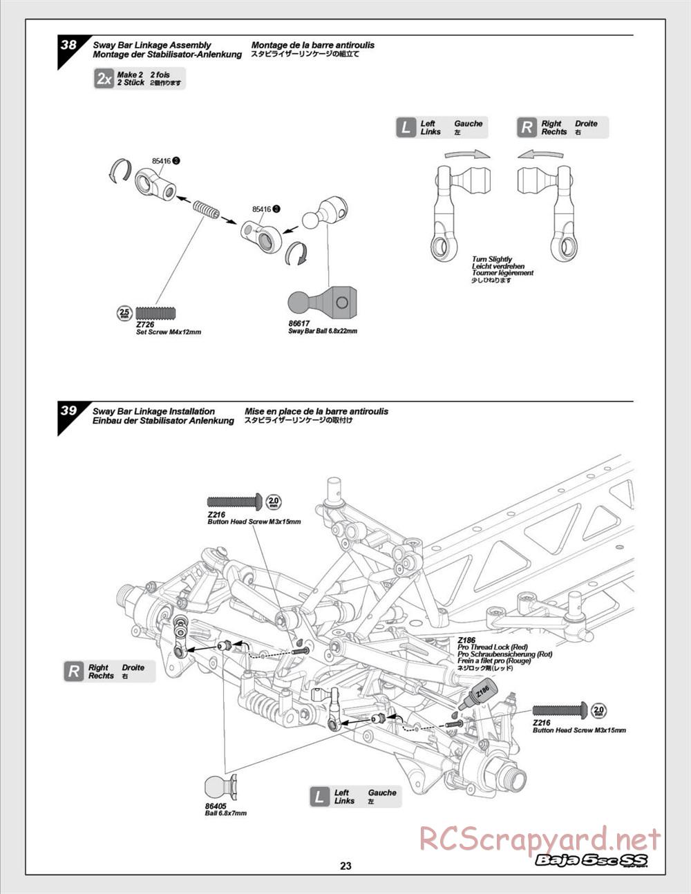HPI - Baja 5SC SS - Exploded View - Page 23
