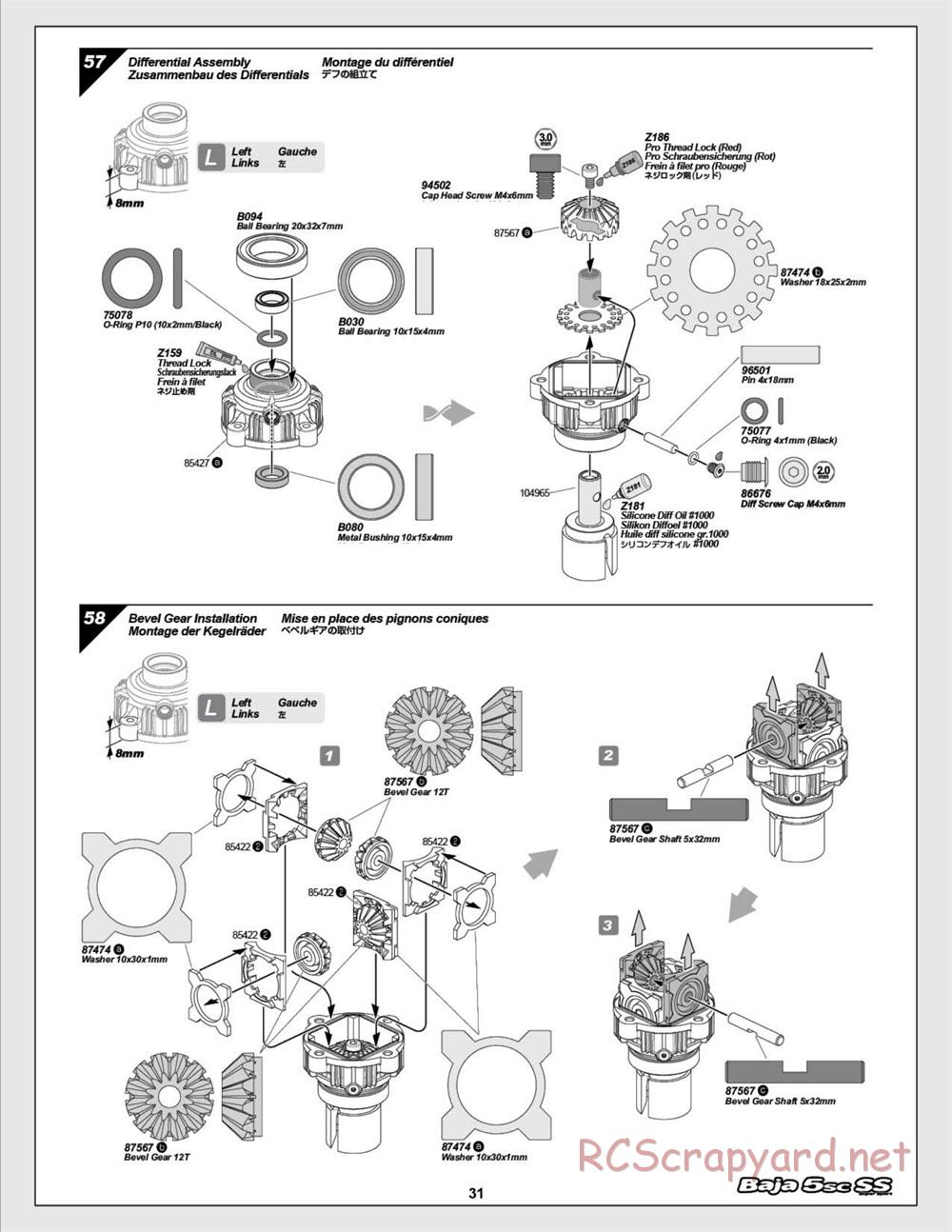 HPI - Baja 5SC SS - Exploded View - Page 31