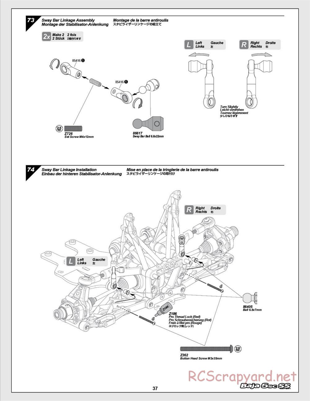 HPI - Baja 5SC SS - Exploded View - Page 37